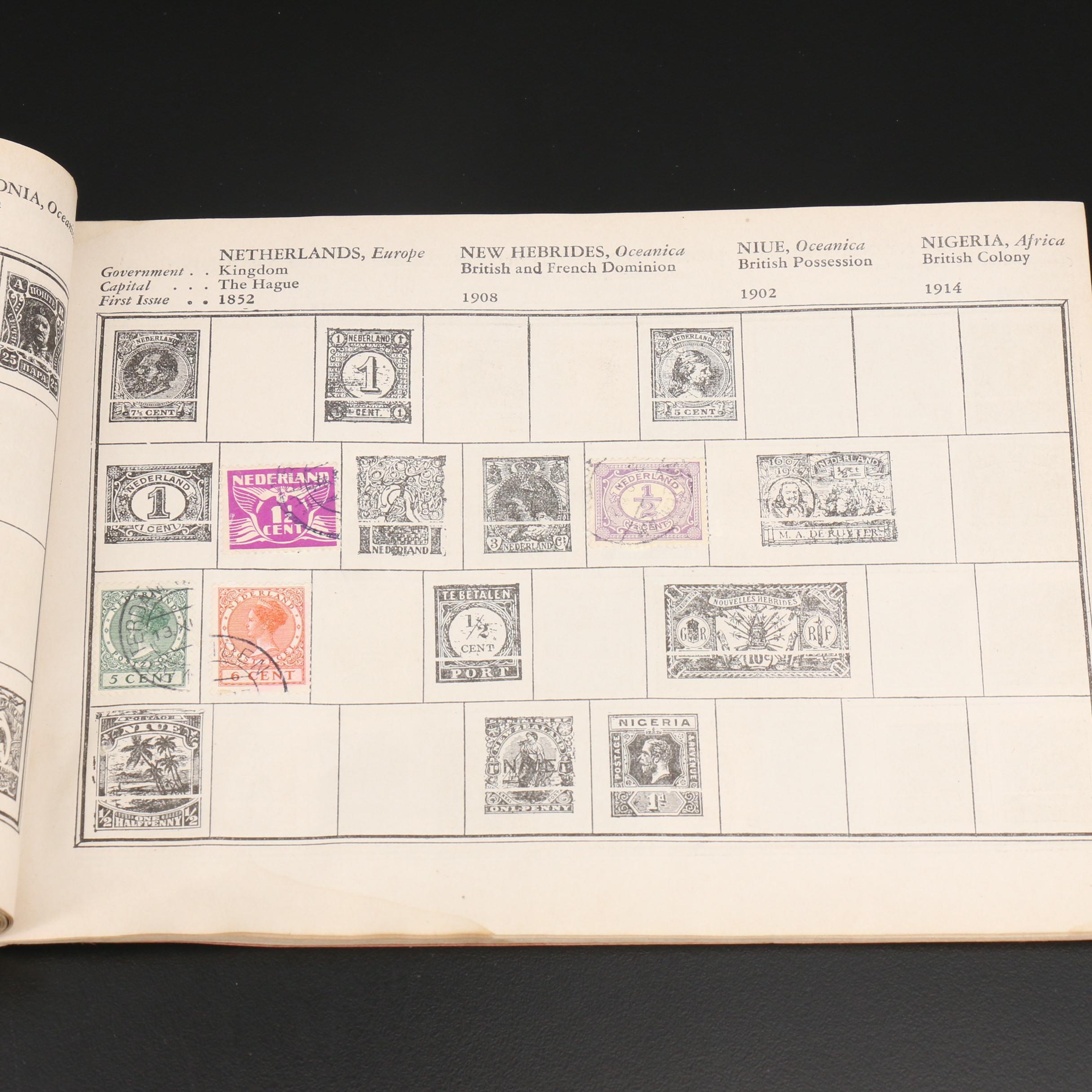 Vintage U.S. and World Postage Stamp Album EBTH