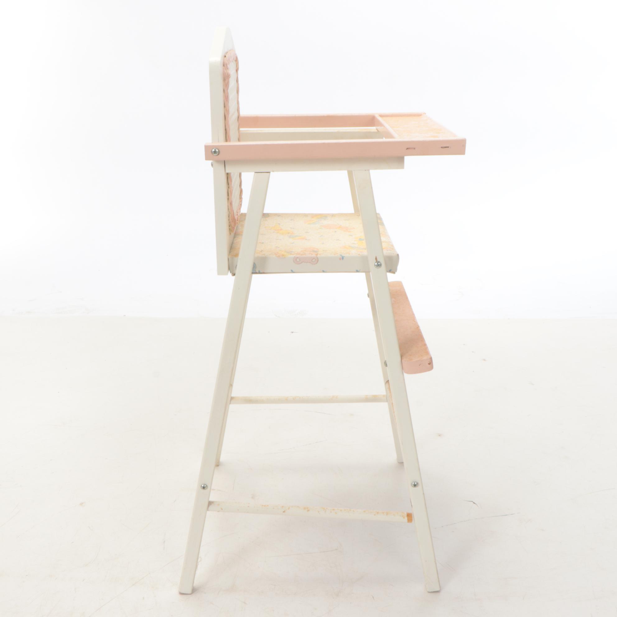 Doll High Chair, Clothes Trunk and Clothes, Including American Girl and