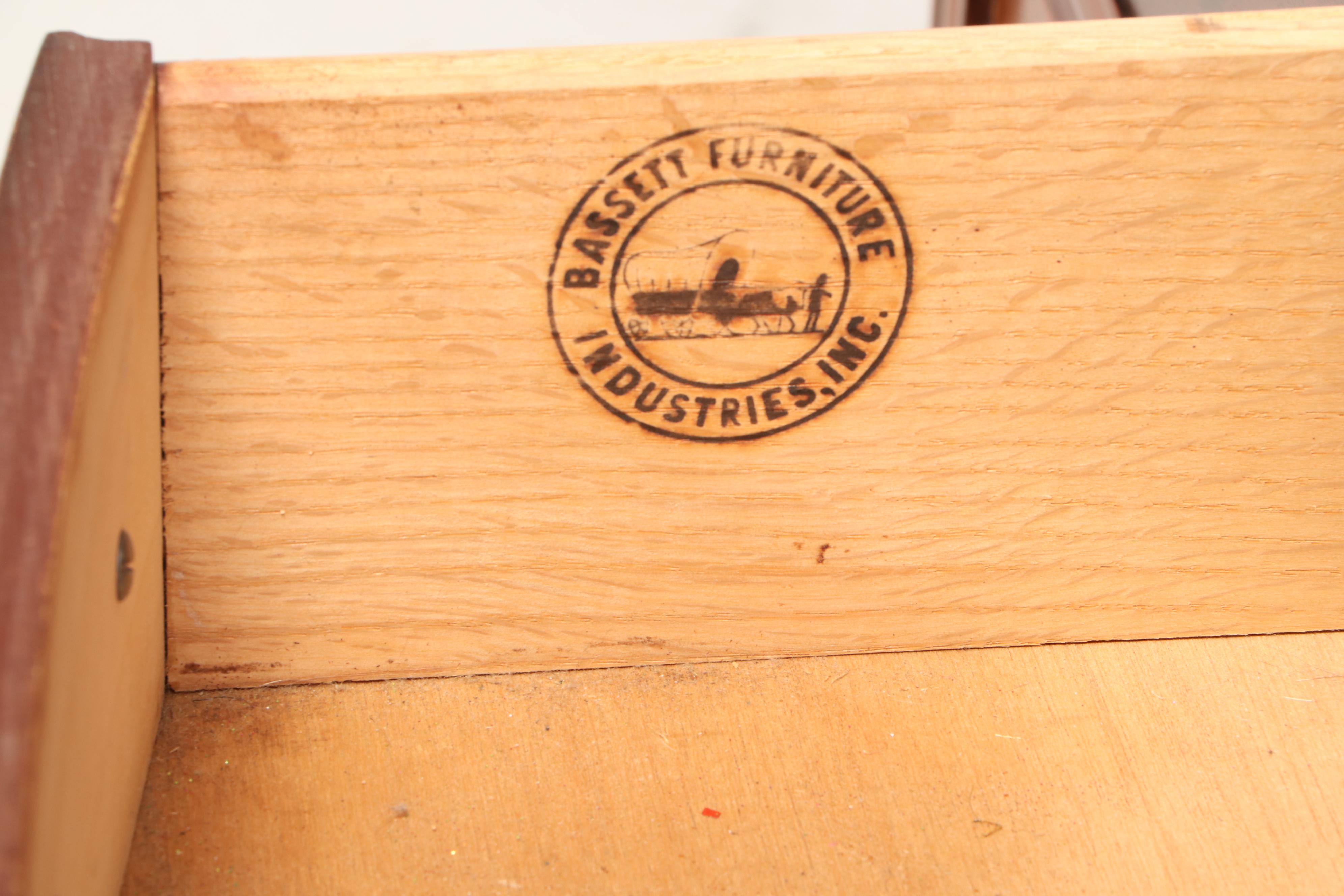 Bassett Furniture Industries Federal Style Bow Front Cherry Finished