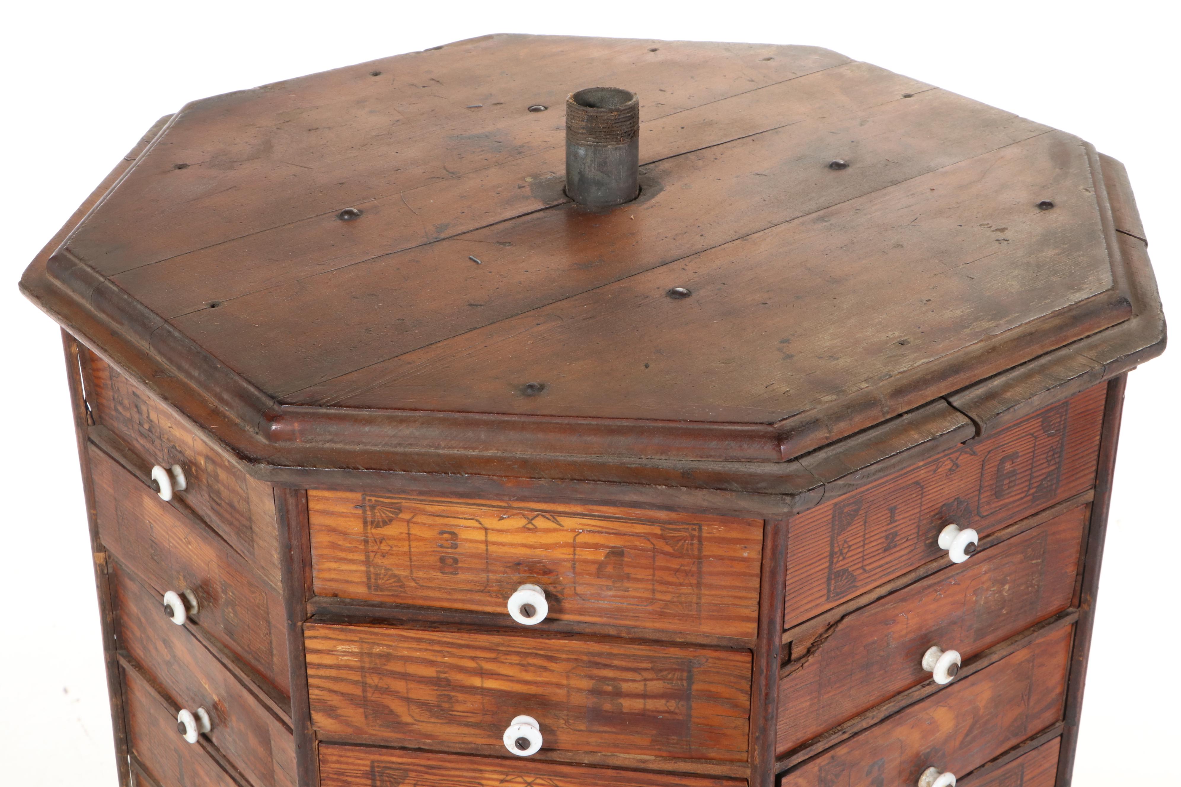 American Bolt and Screw Company Rotating Octagonal Hardware Store