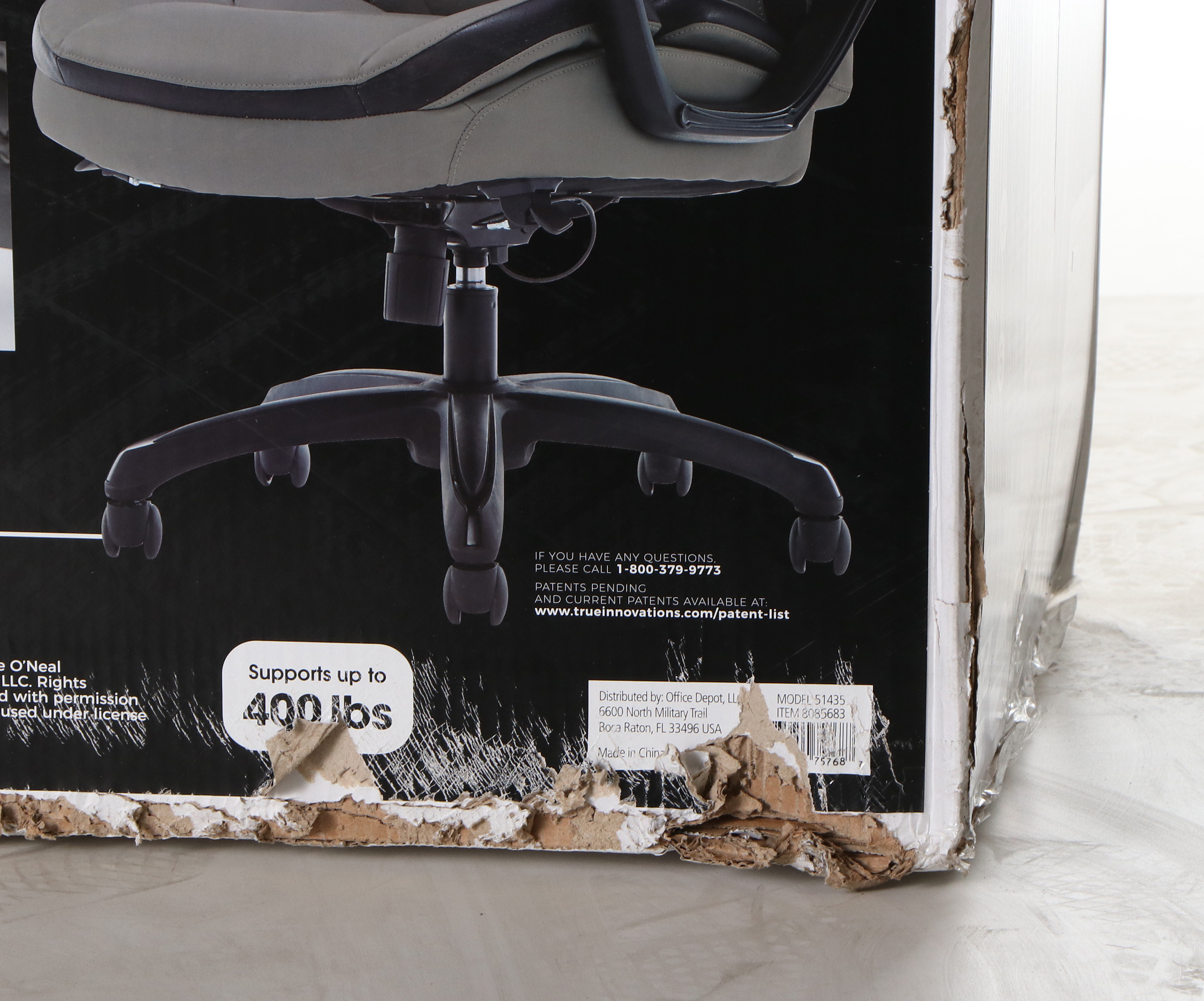 Shaquille O'Neal "Amphion" Grey Bonded Leather HighBack Executive