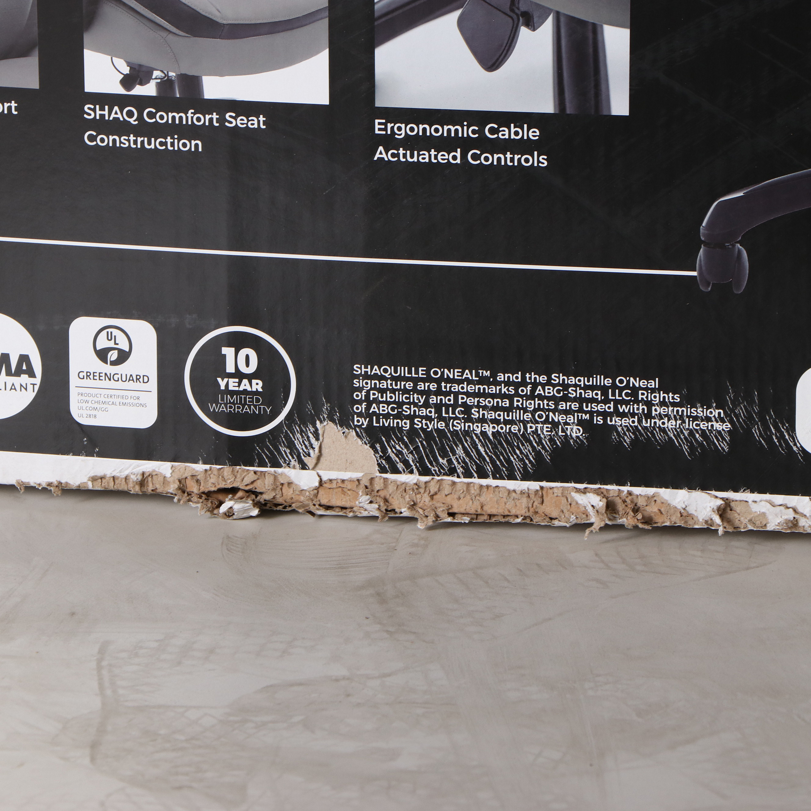 Shaquille O'Neal "Amphion" Grey Bonded Leather HighBack Executive