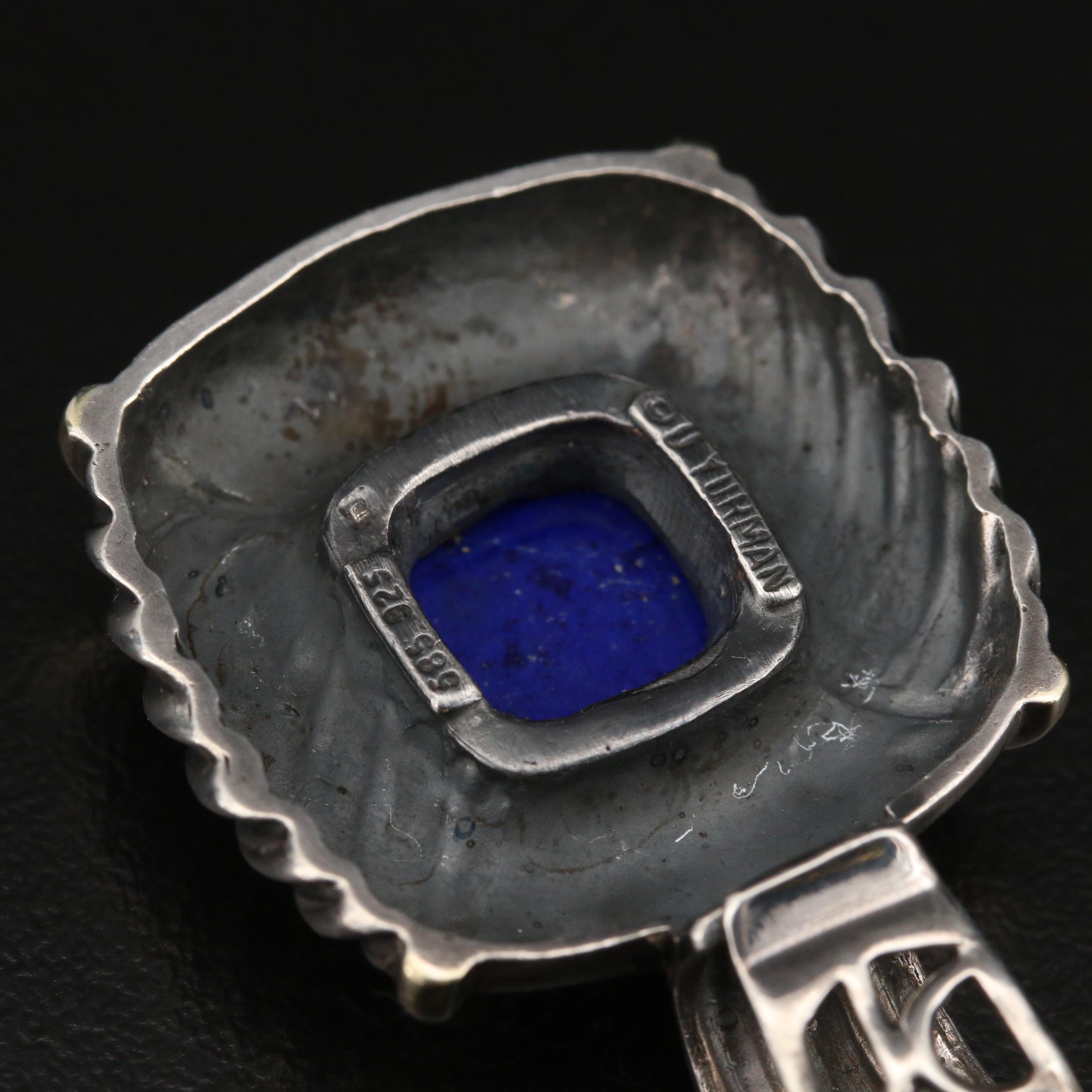 David Yurman Sterling Lapis Lazuli Enhancer Pendant with 14K Accent EBTH