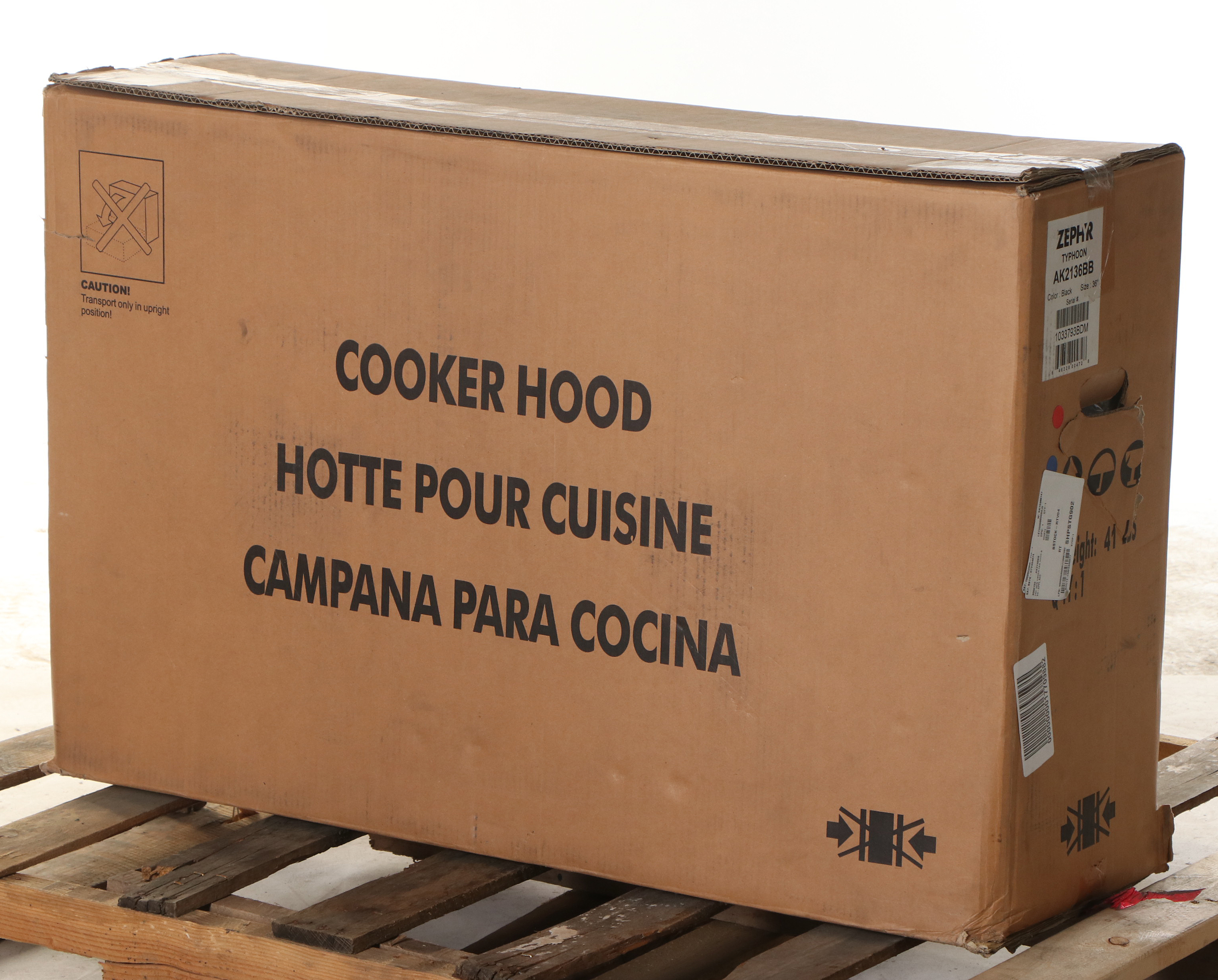 Zephyr Power Typhoon Series Black 36 Inch Under Range Hood EBTH