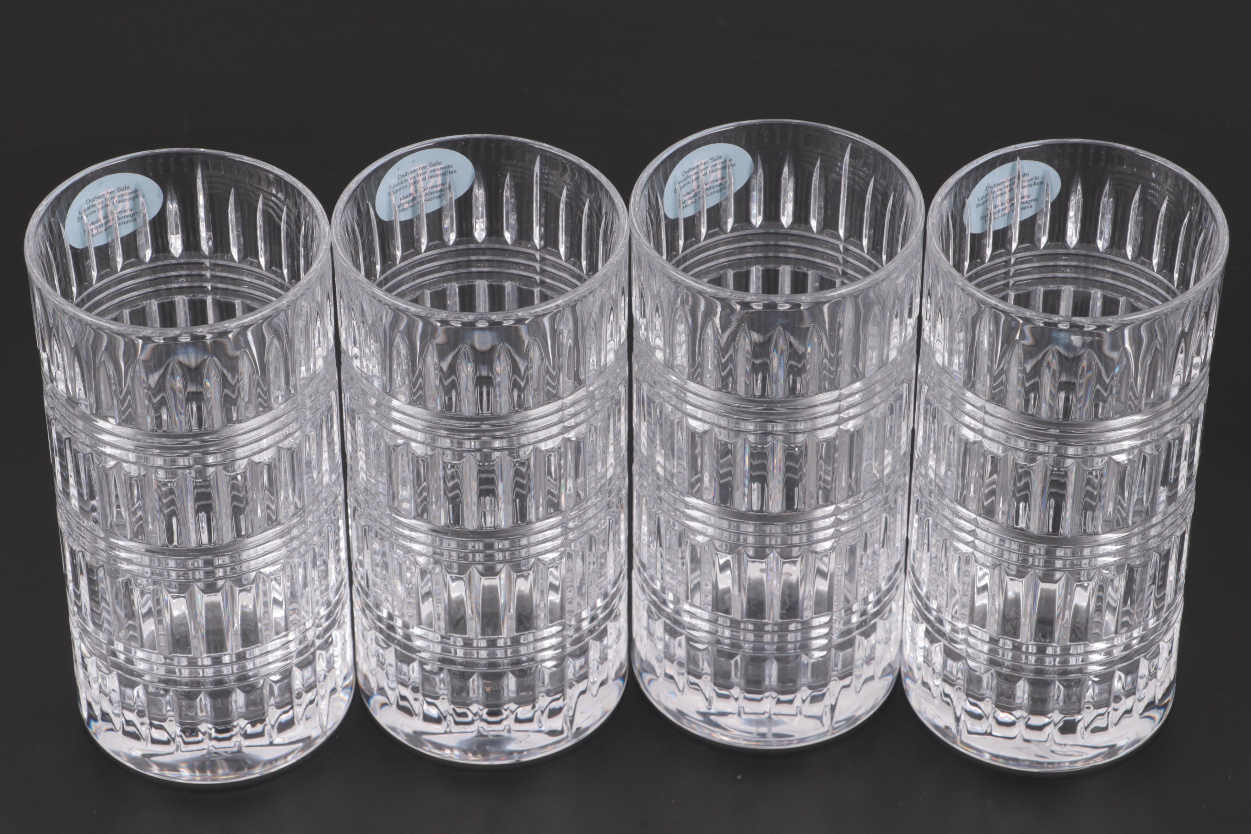 Ralph Lauren "Glen Plaid" Crystal Highball Glasses, 1990s EBTH
