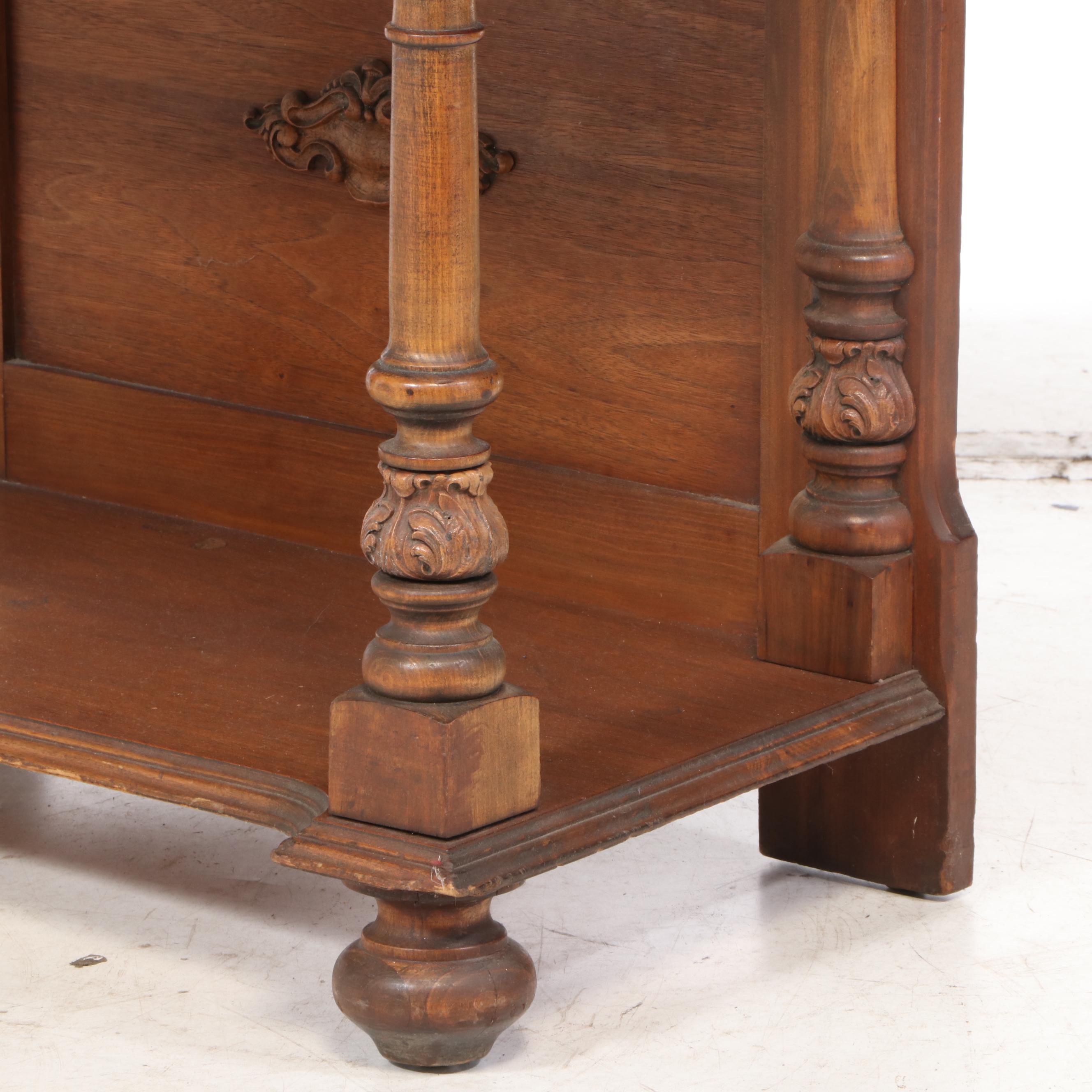 Marble Top Hall Table and Mirror with Adapted SparksWithington Radio