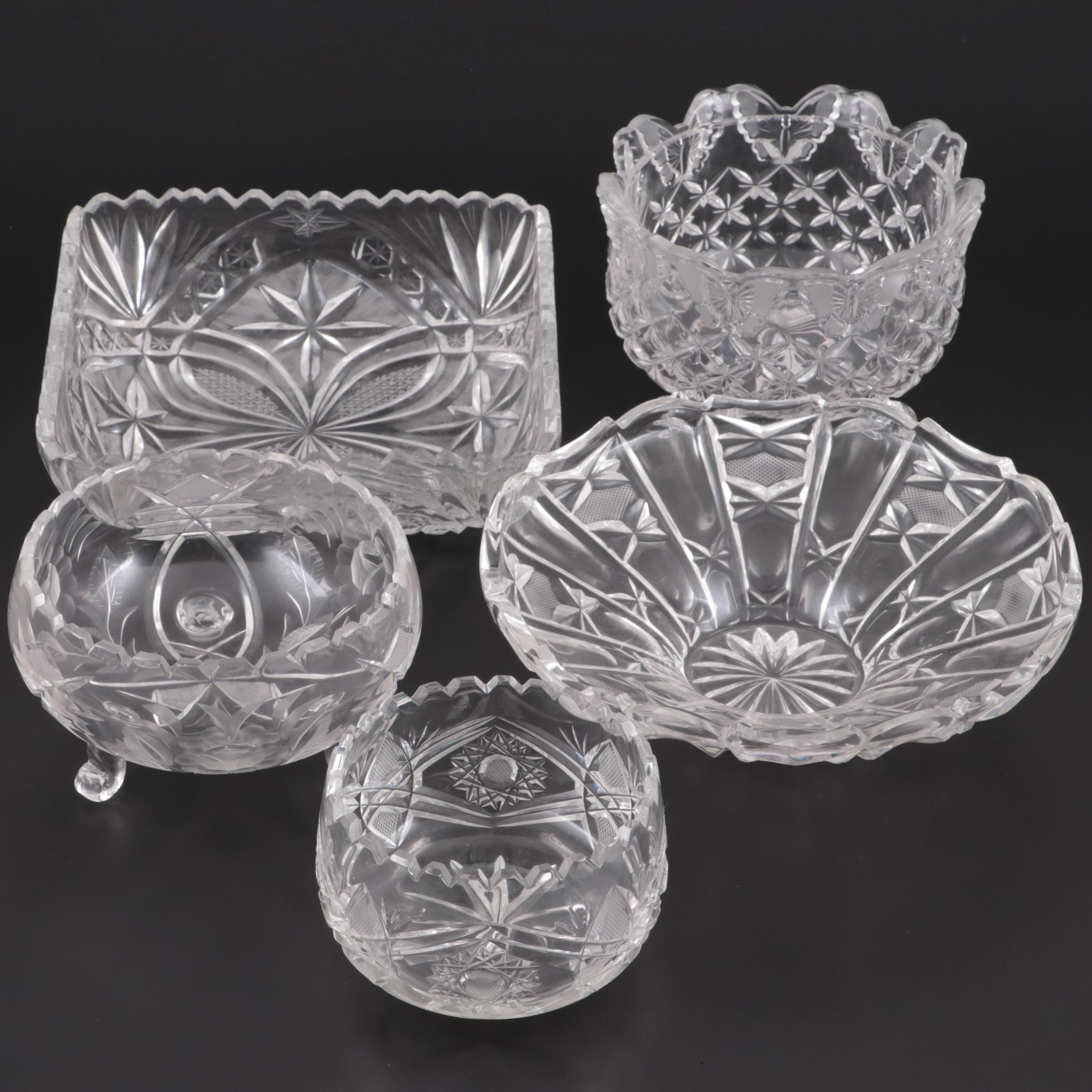 American Brilliant Cut Glass Bowls EBTH