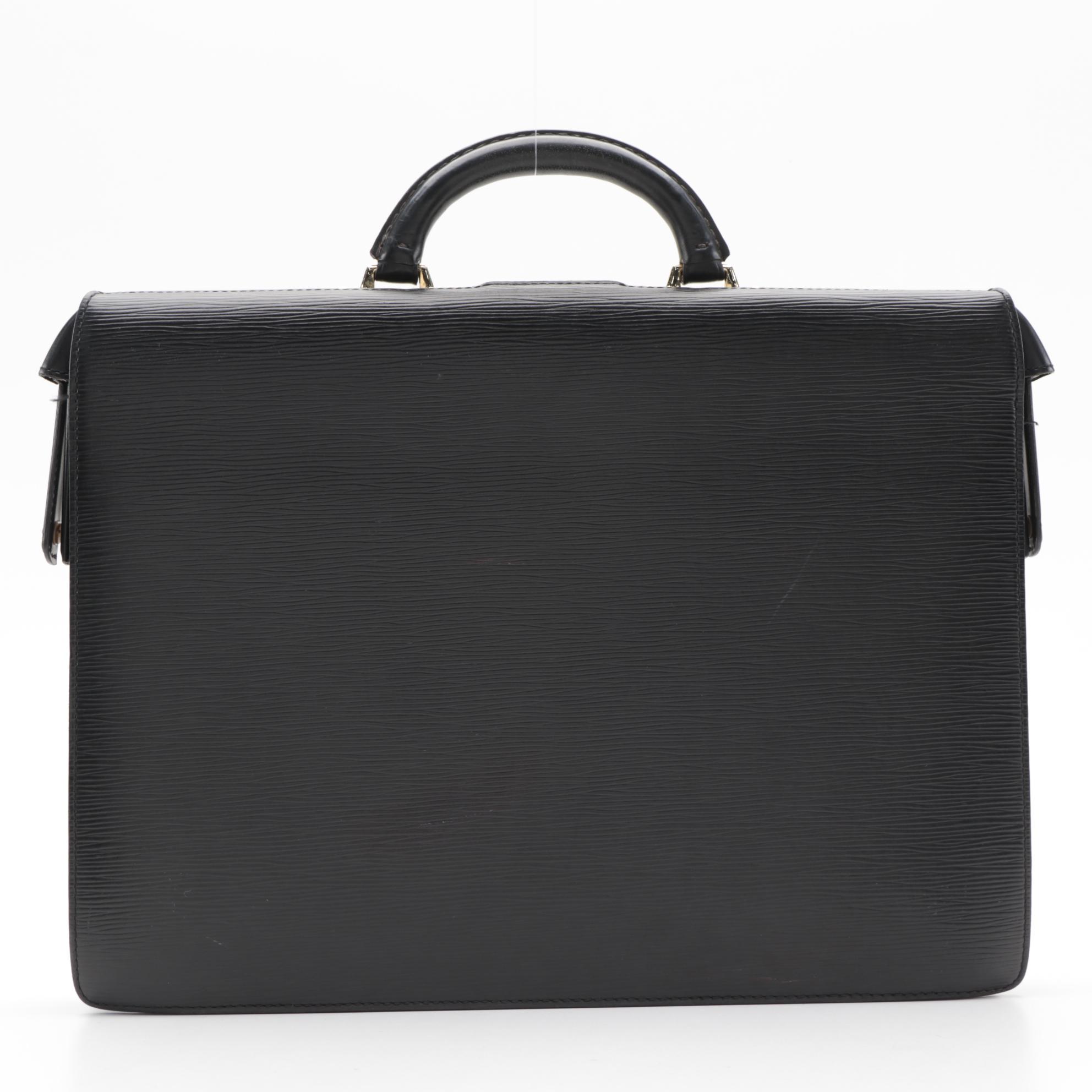 Louis Vuitton Briefcase in Black Epi Leather EBTH