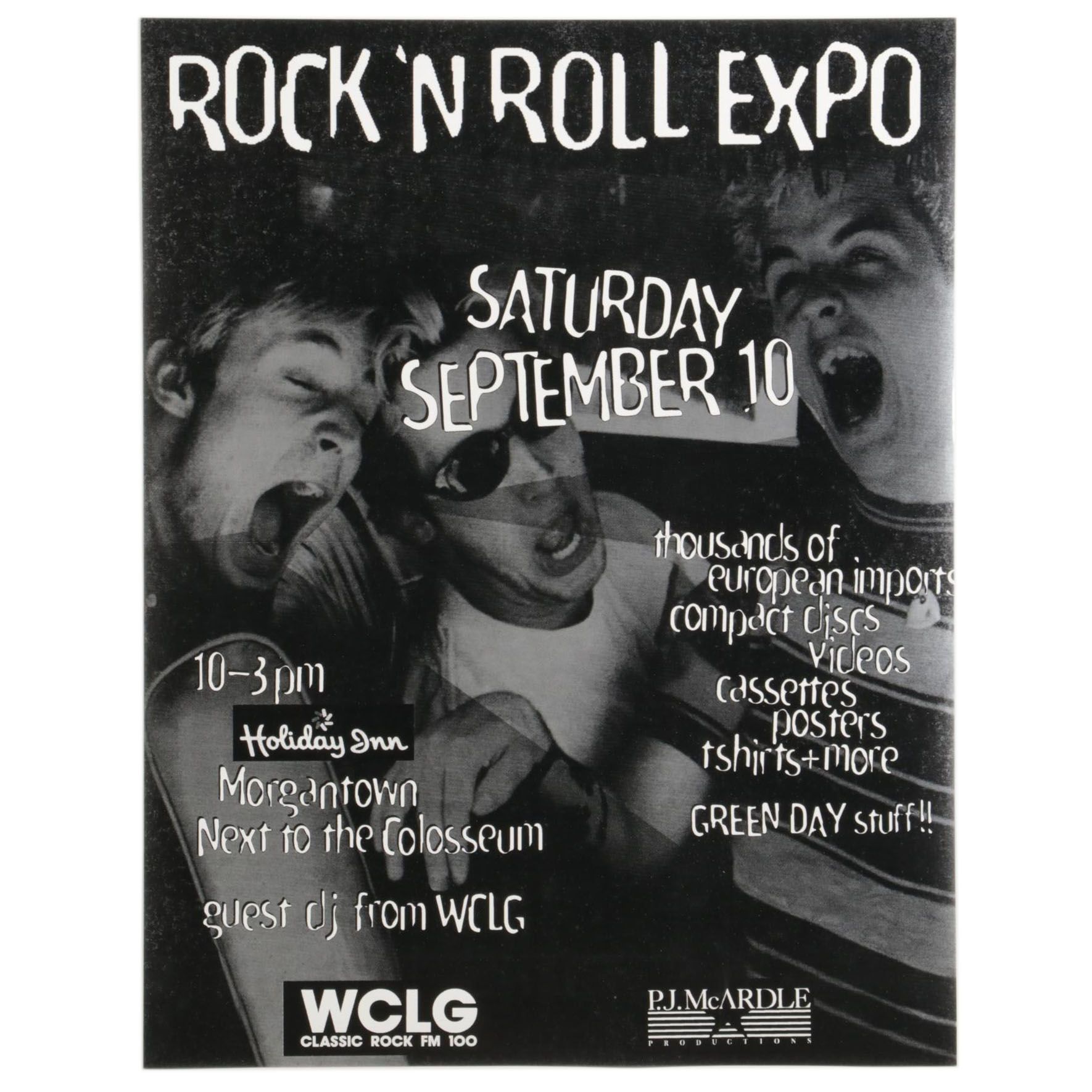 Green Day Pittsburgh WCLG FM 100 Rock 'N Roll Expo Poster EBTH