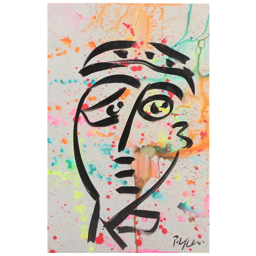 Peter Keil Abstract Acrylic Portrait Painting