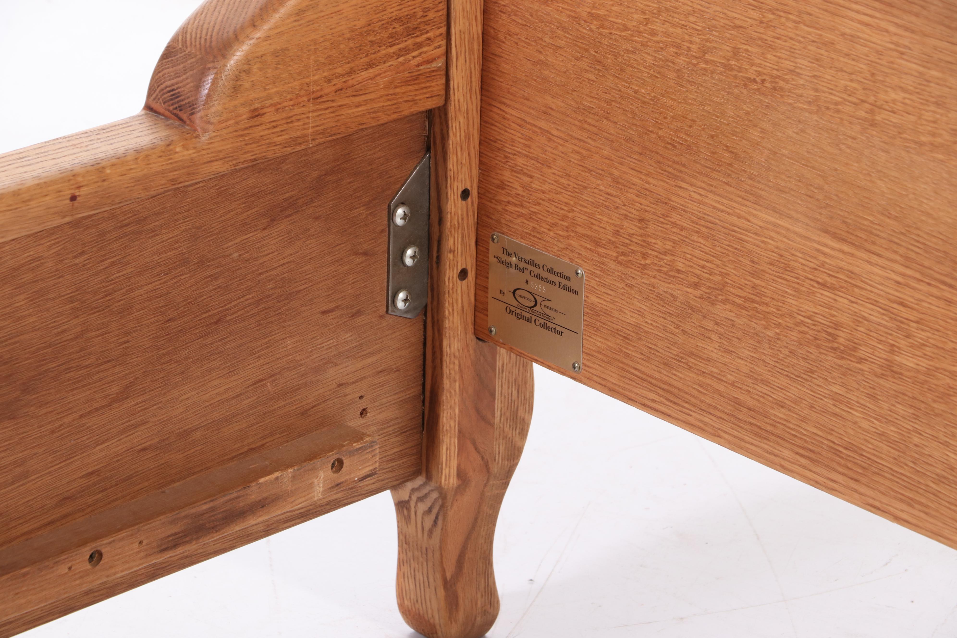 Oakwood Interiors "Versailles" Collection Oak King Size Sleigh Bed