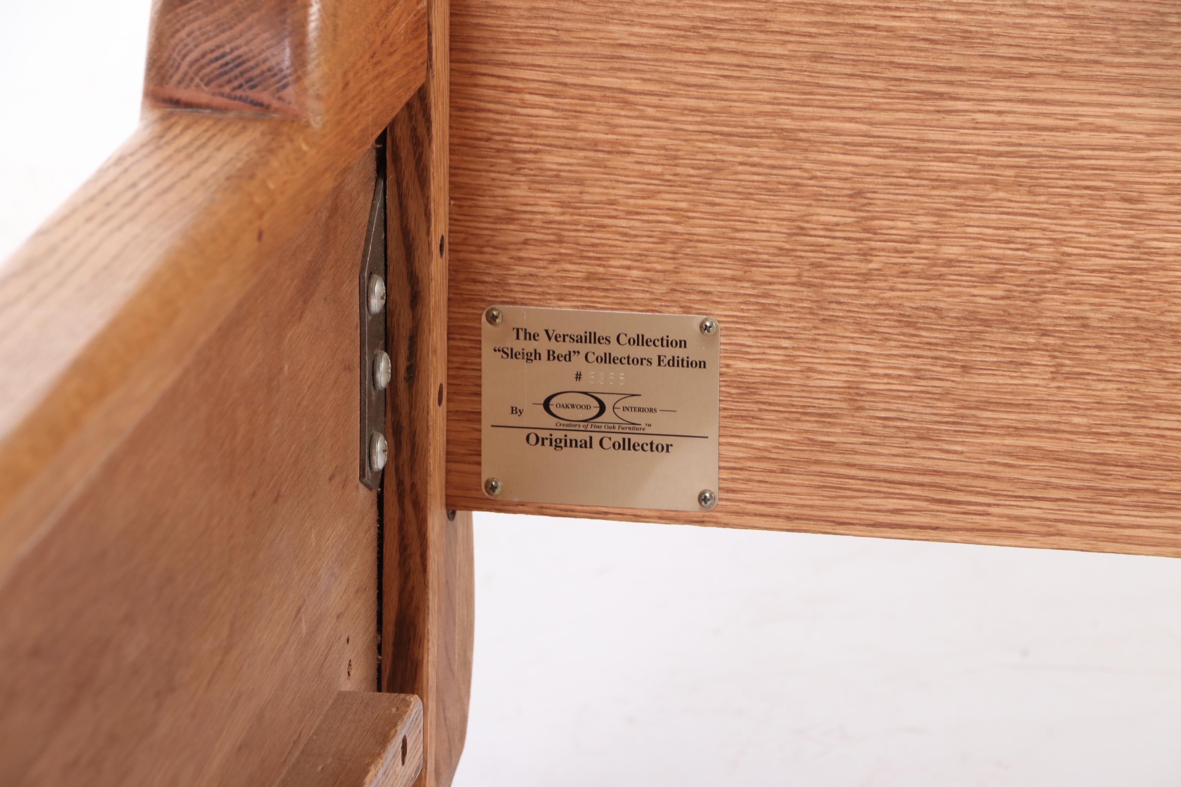 Oakwood Interiors "Versailles" Collection Oak King Size Sleigh Bed