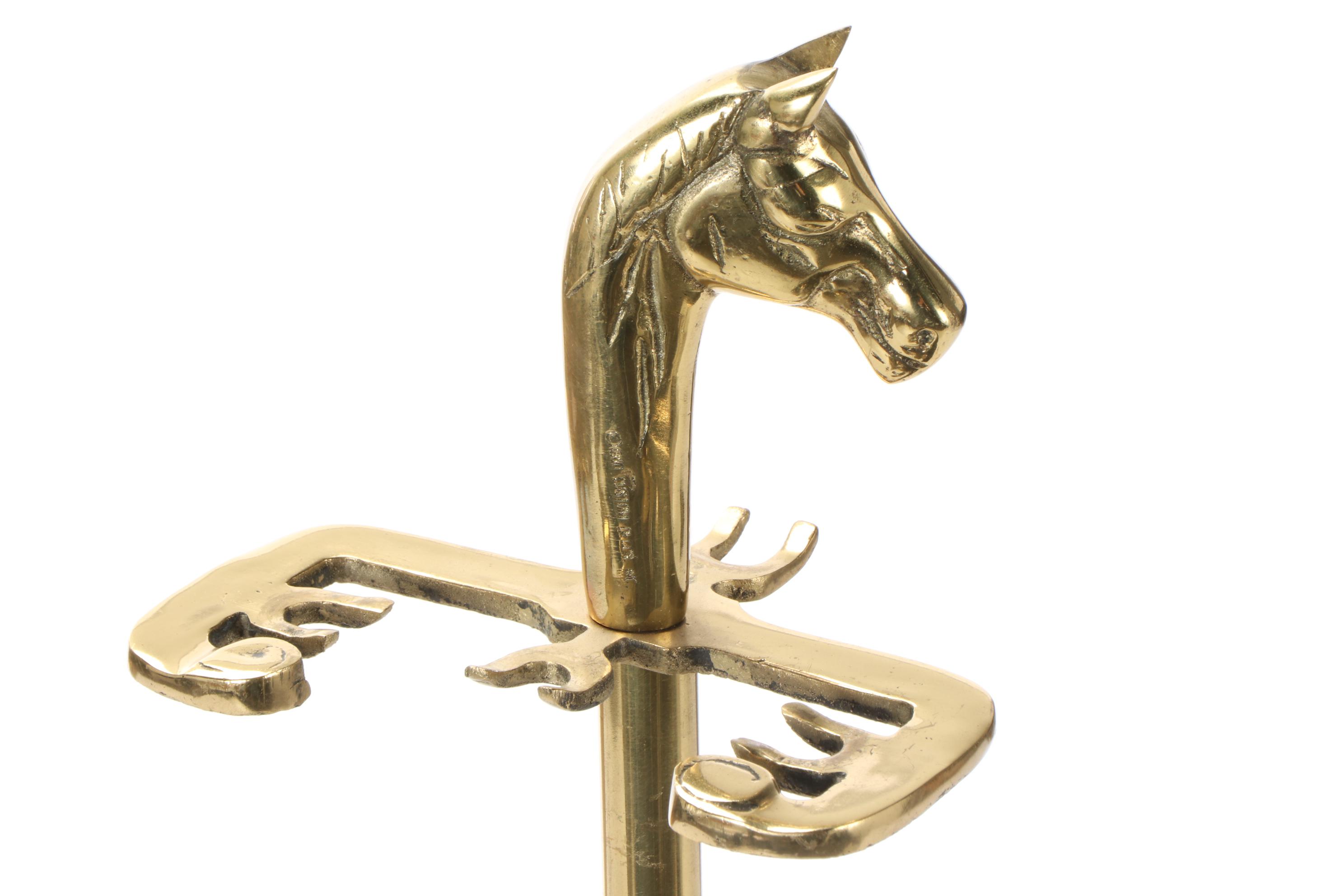 Custom Decor Inc. "Windcurrent Collection" Brass Horse Head Fireplace