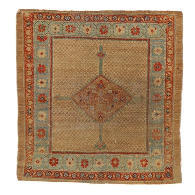 3'7 x 3'8 Hand-Knotted Northwest Persian Bakhshayesh Rug, 1910s