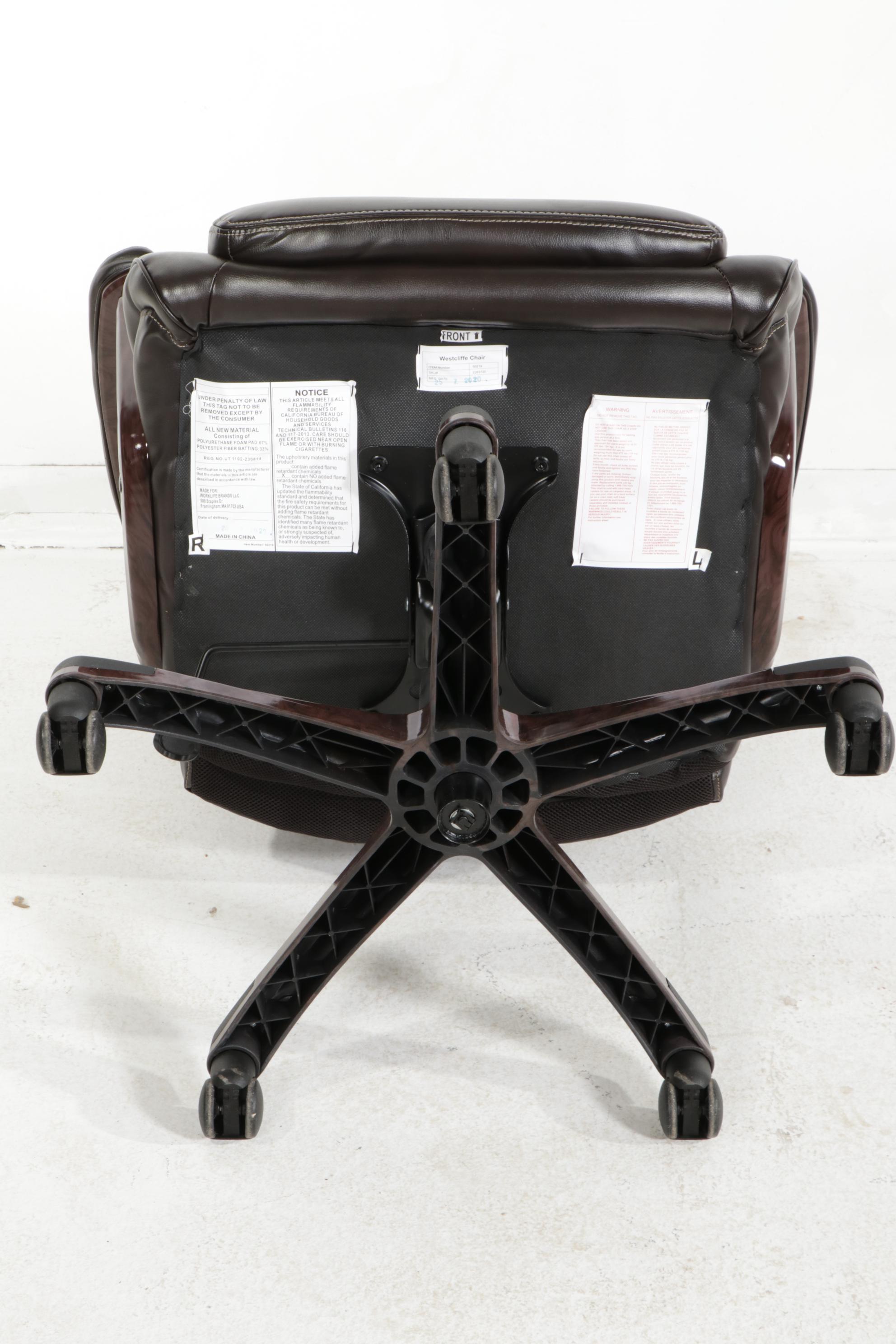 Worklife Brands "Westcliffe" Bonded Leather Office Chair EBTH