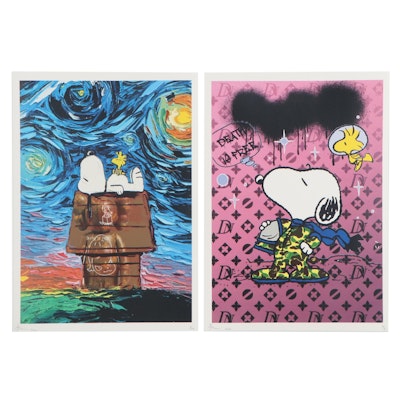 Death NYC Pop Art Graphic Prints of Snoopy, 2020