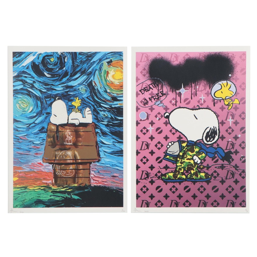 Death NYC Pop Art Graphic Prints of Snoopy, 2020