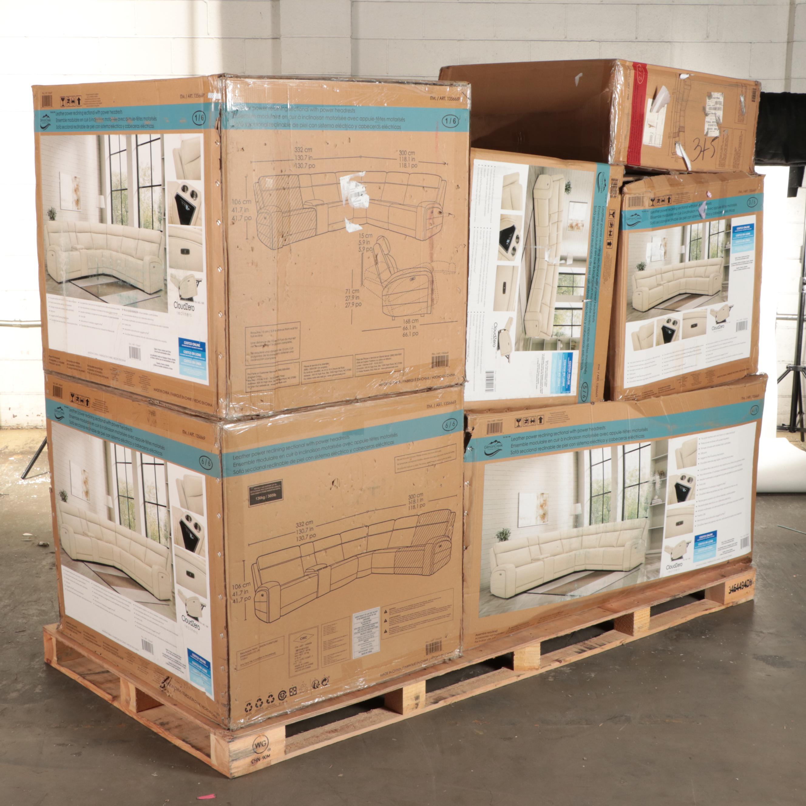 Gilman Creek Furniture "Gearhart" SixPiece Leather Power Reclining