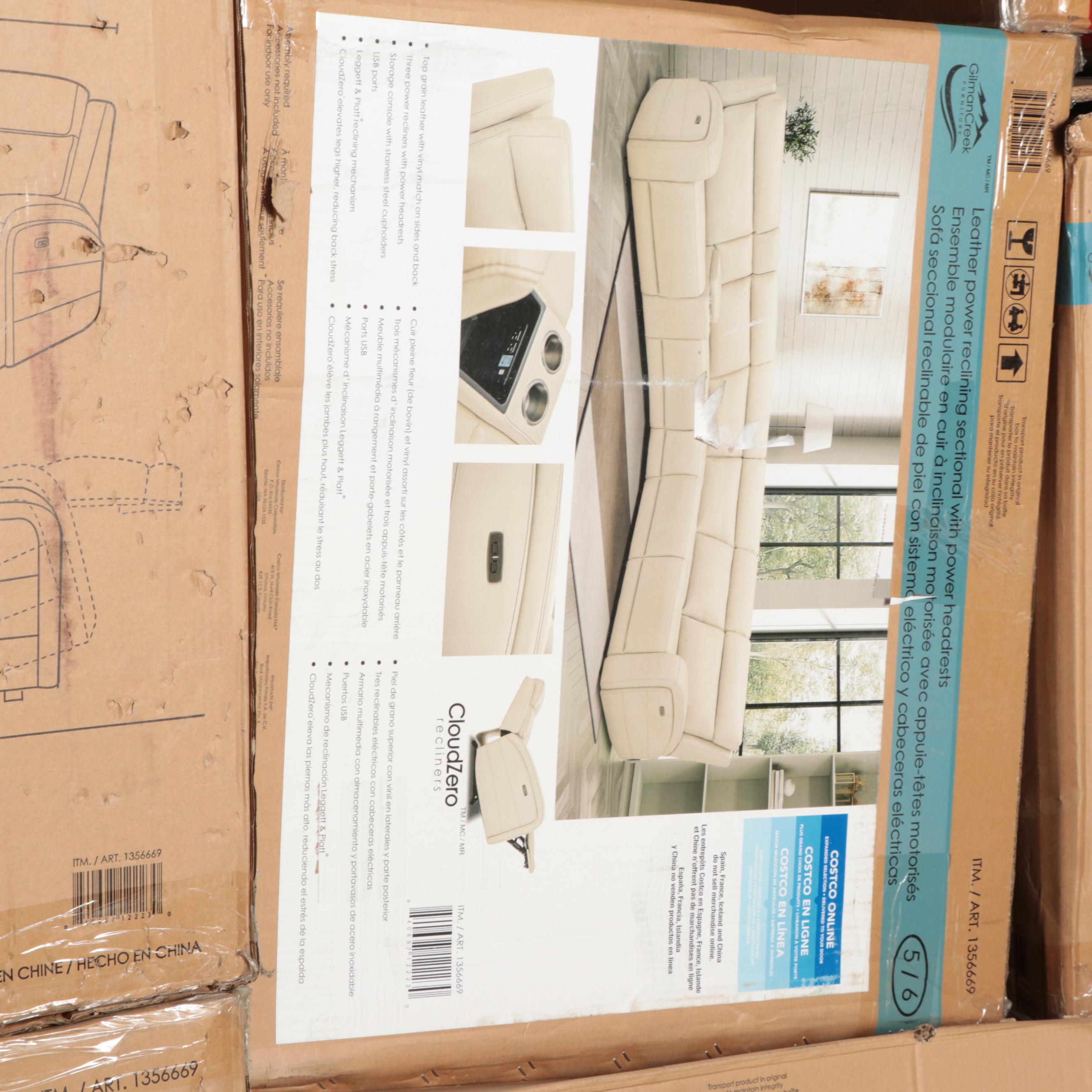 Gilman Creek Furniture "Gearhart" SixPiece Leather Power Reclining