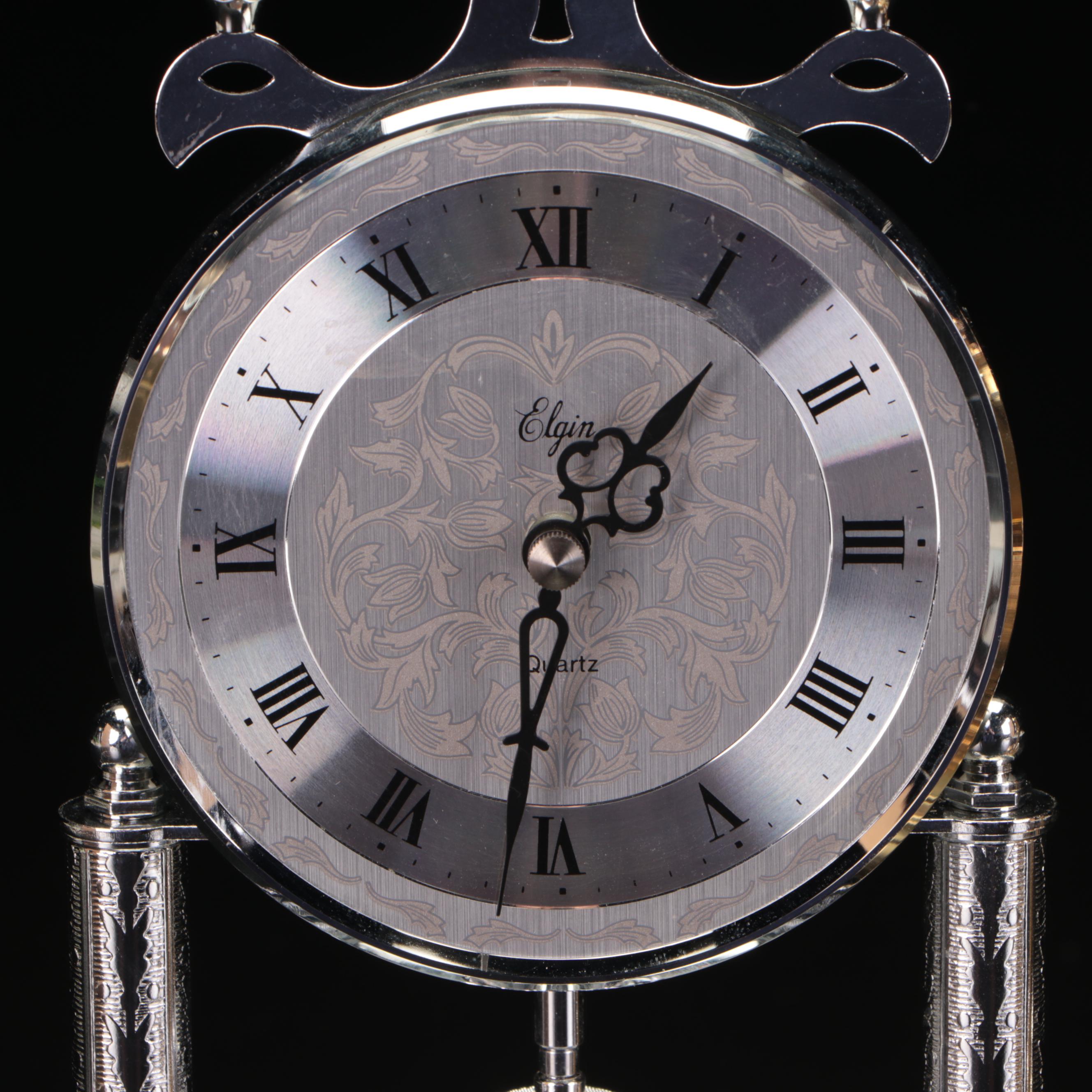 Seth Thomas and Elgin Anniversary Clocks Under Glass Domes EBTH