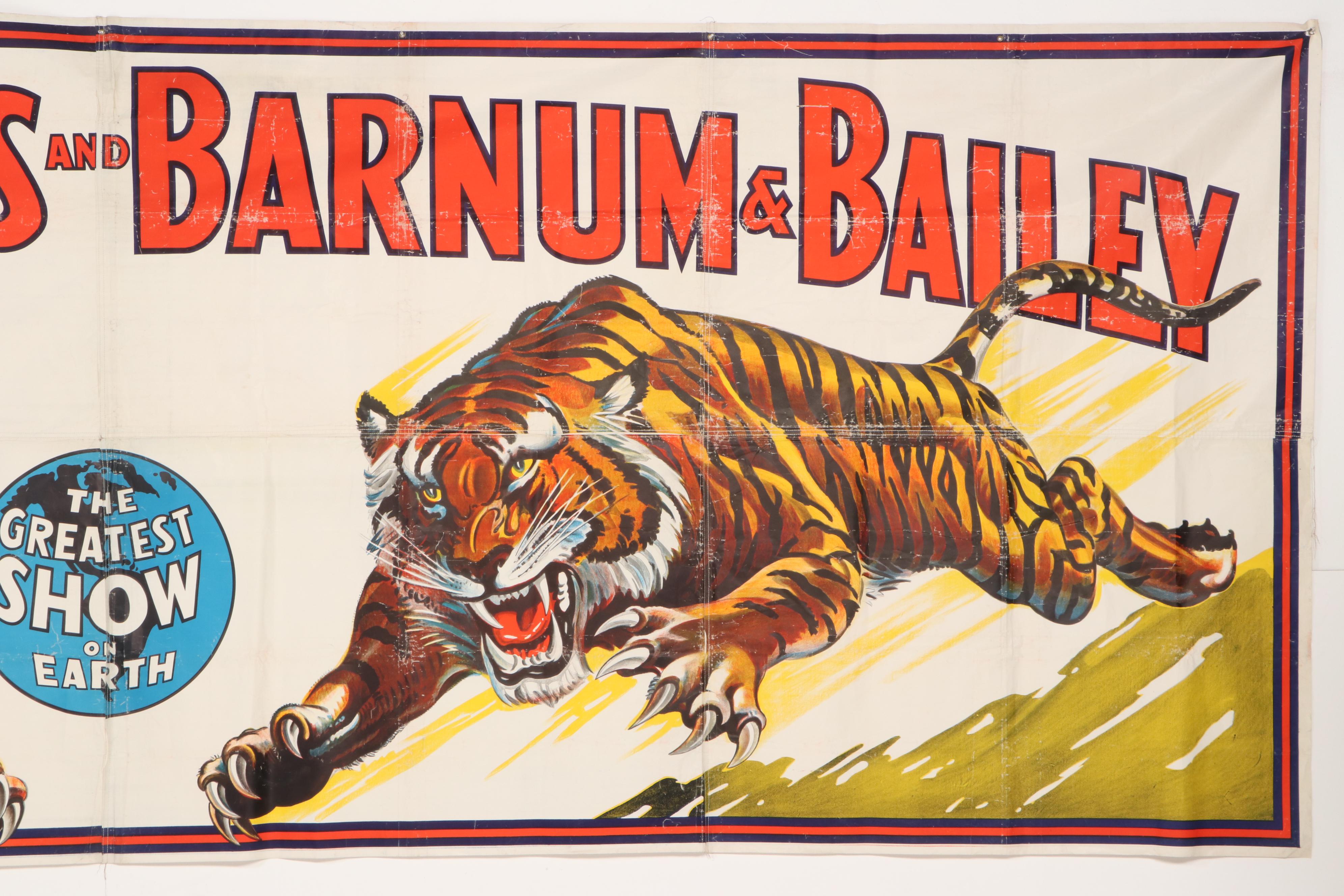 Monumental Ringling Bros And Barnum & Bailey Lithograph Circus Poster ...