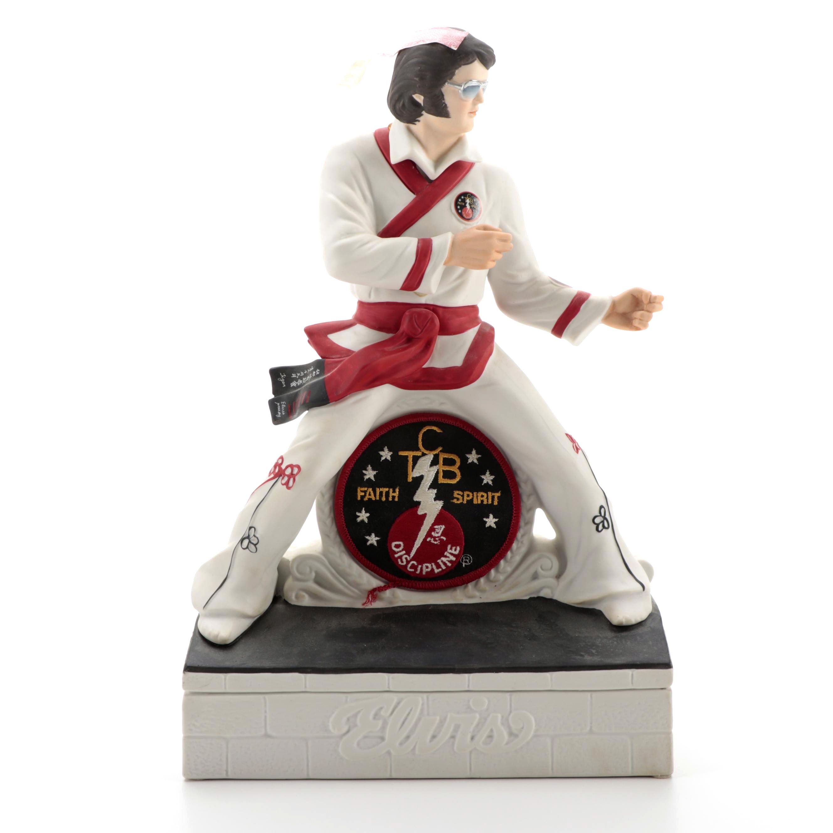 Elvis Presley "Karate" McCormick Bourbon Ceramic Musical Decanter with
