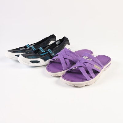 Lands' End Gatas Slides and Mary Jane Water Shoes