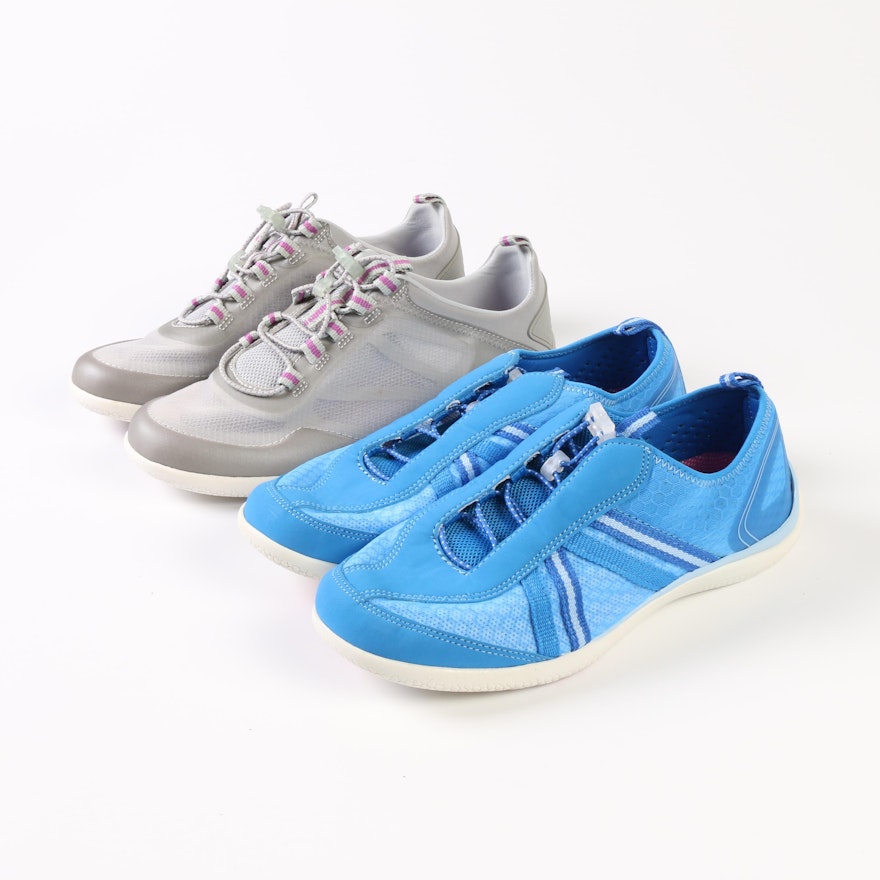 Lands' End Grey Water Shoes and Blue Water Shoes