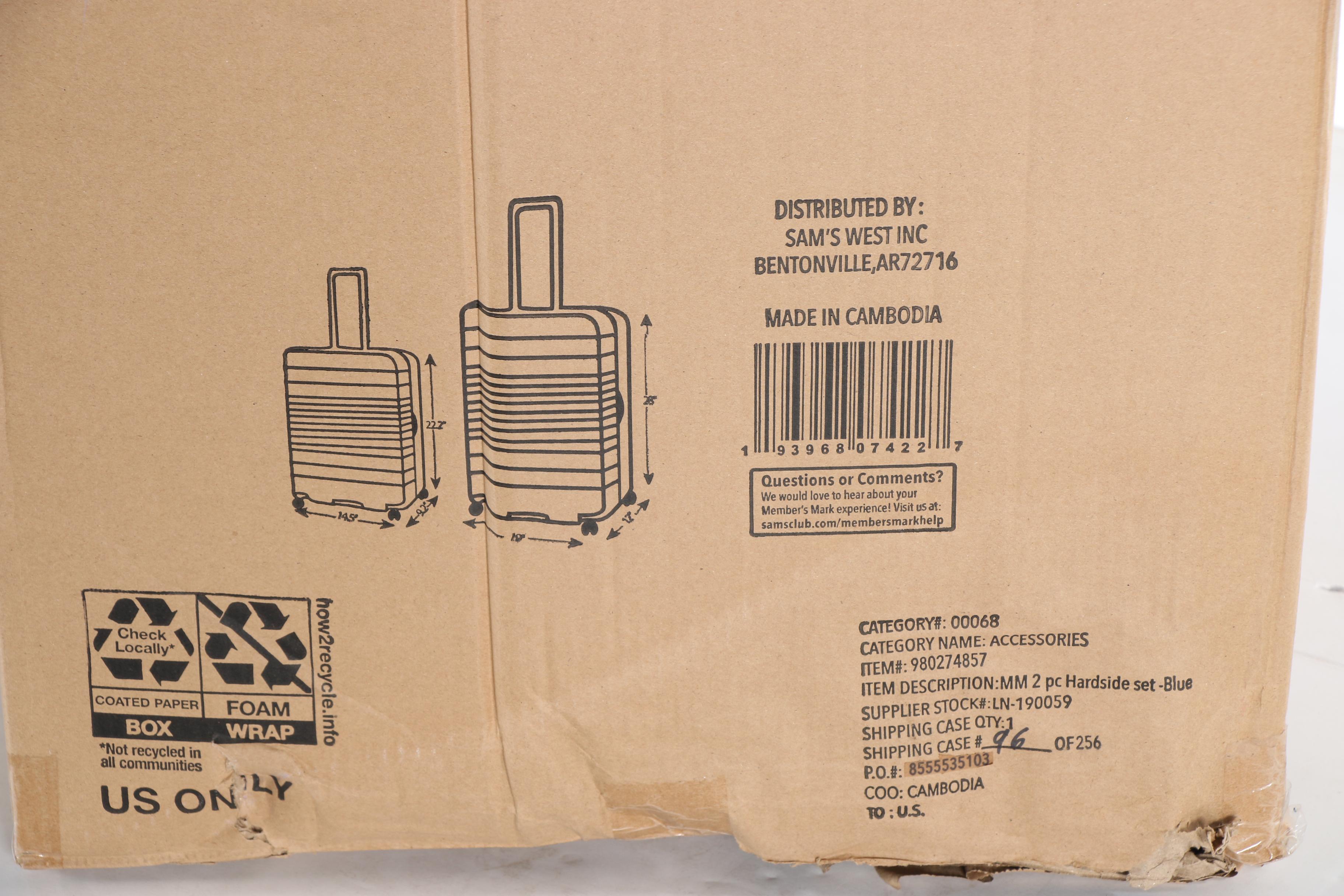 Samsonite Astute NXT 2Piece Hardside Luggage Set in Blue/Black EBTH