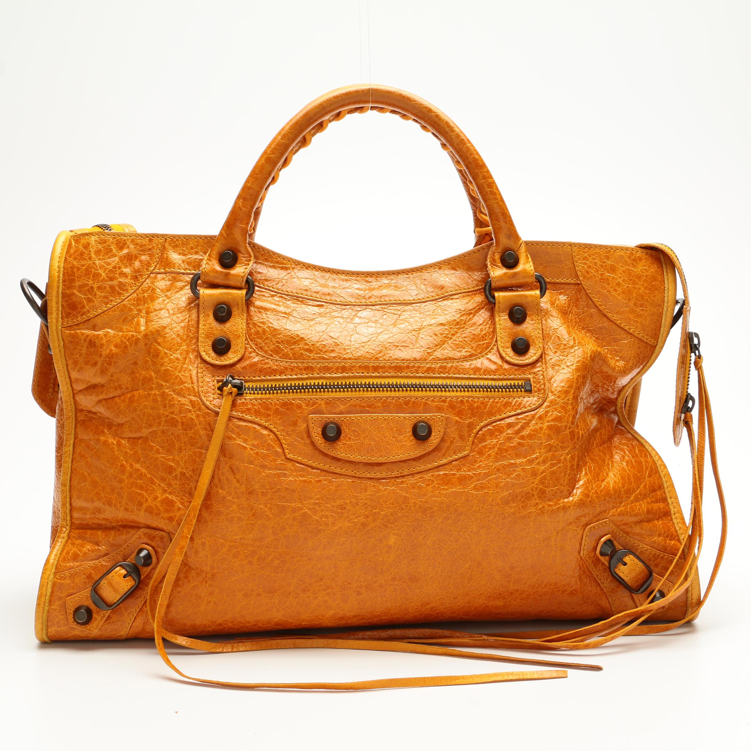 Balenciaga Motorcycle City Bag in Cumin Chevre Leather EBTH