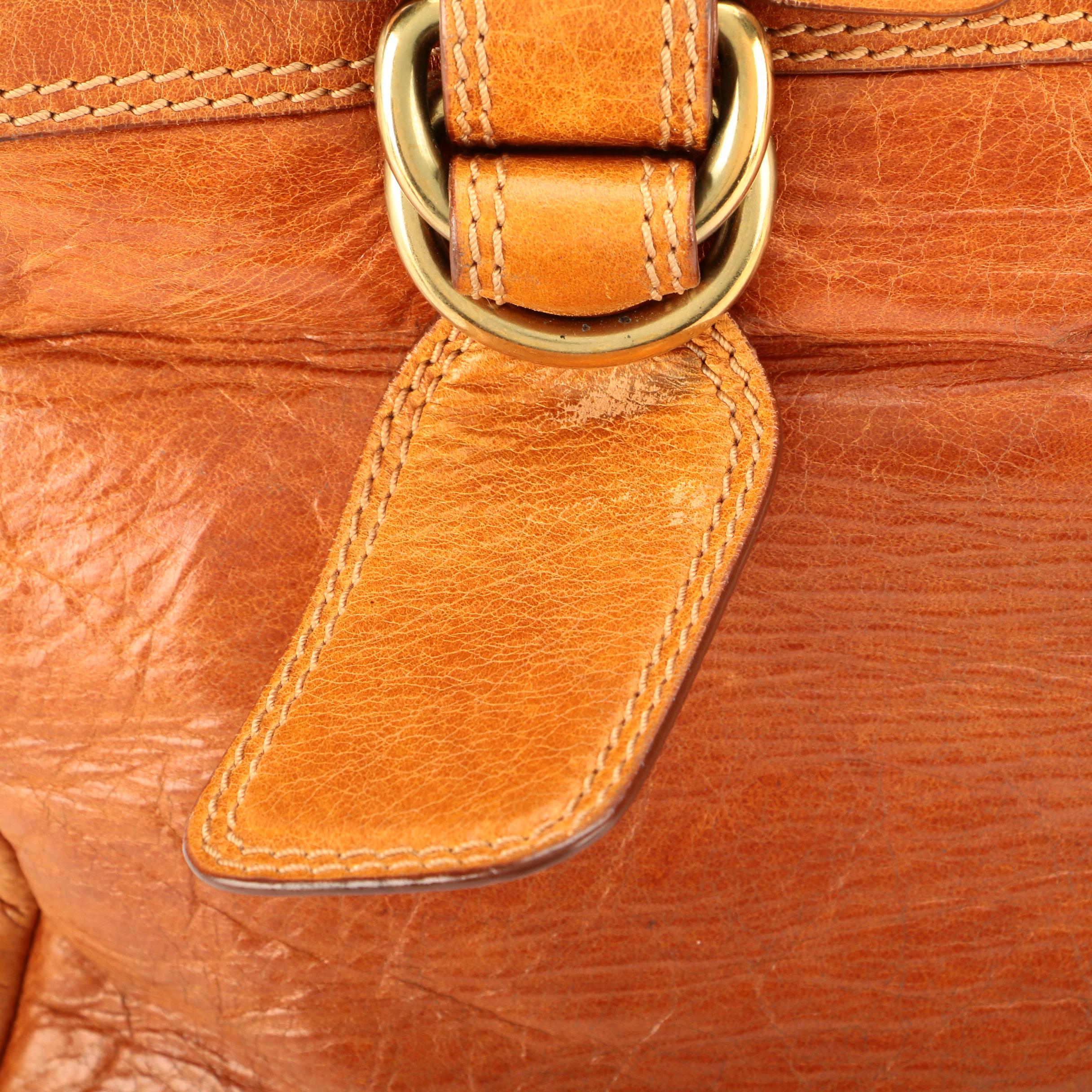 Chloé Bay Large Satchel Bag in Quilted Tan Leather EBTH