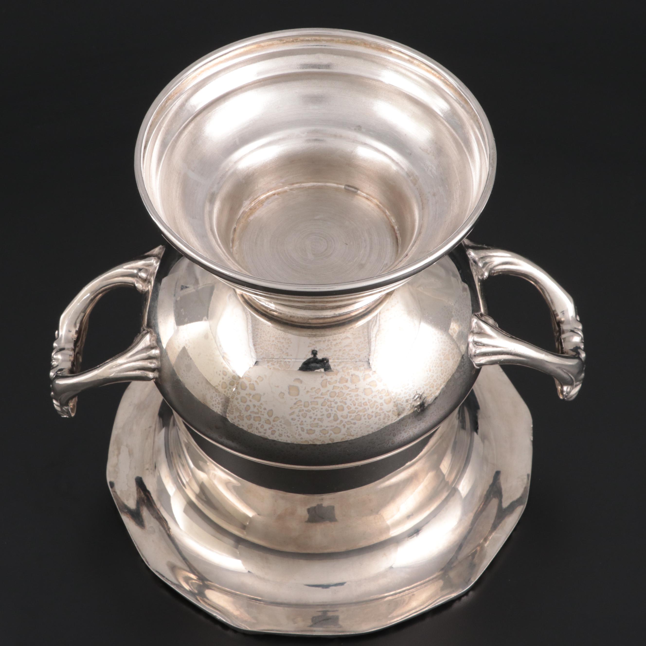 Wallace "Baroque" Silver Plate Coffee & Tea Service with Other Champagne Bucket EBTH