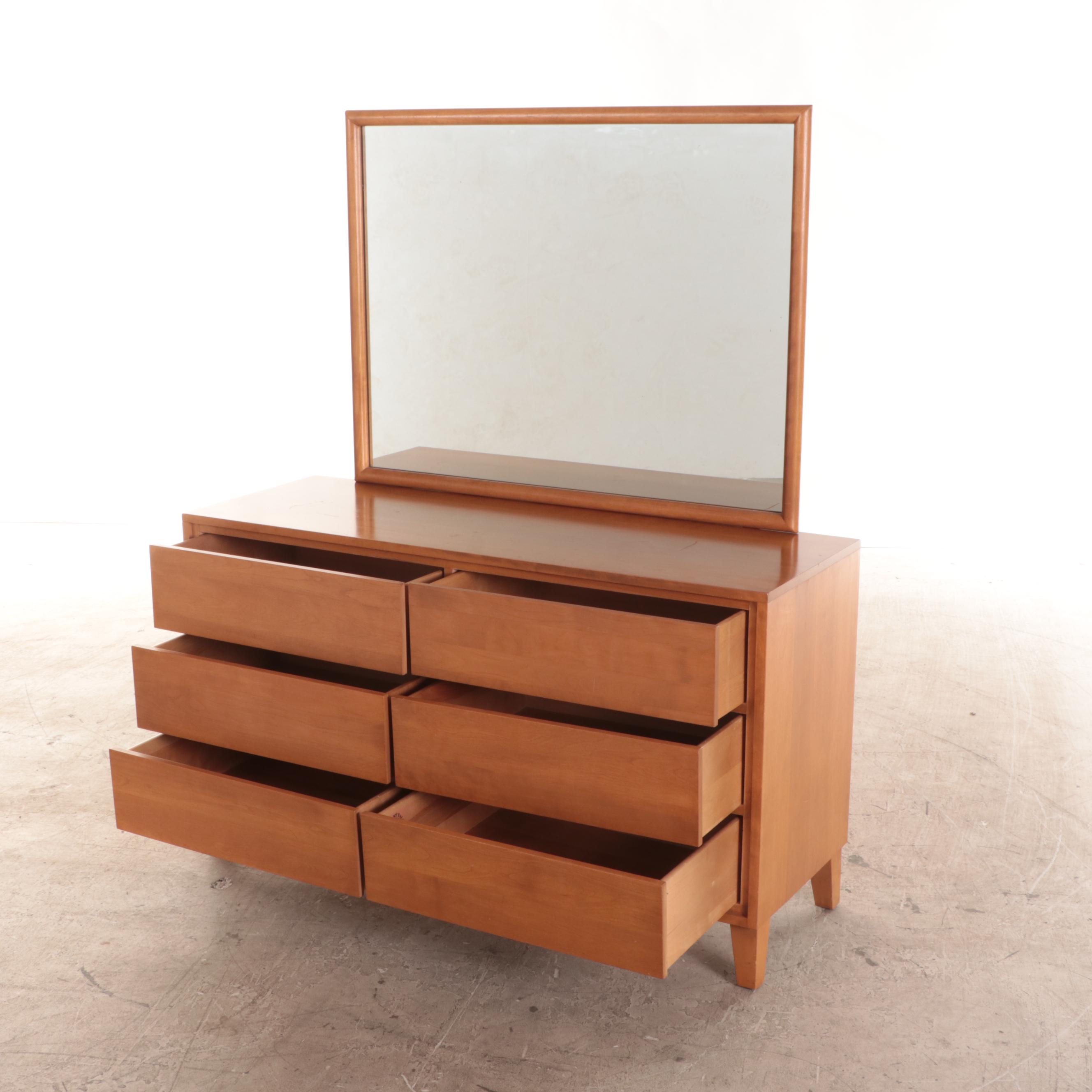 Conant Ball Mid Century Modern Maple Dresser with Mirror EBTH