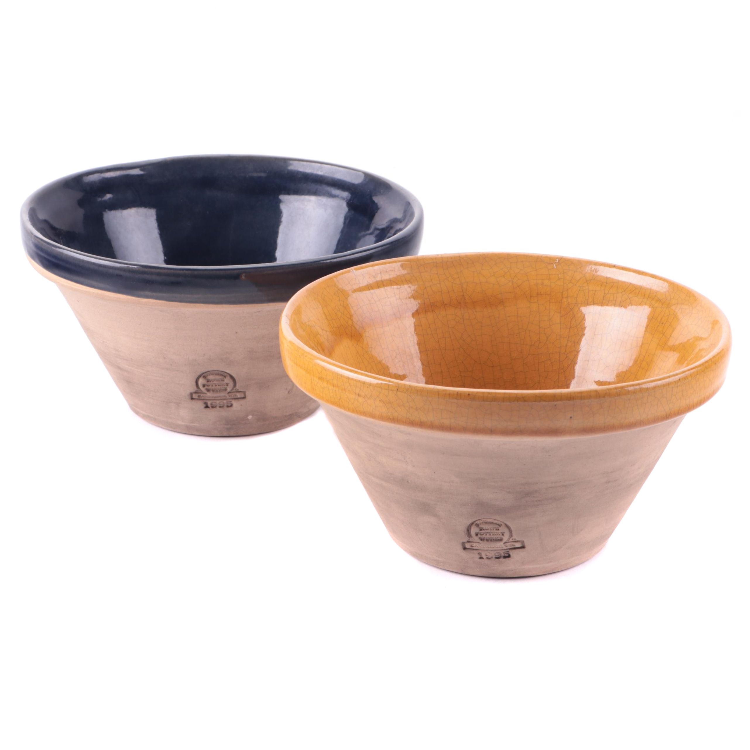 Rowe Pottery Works Glazed Ceramic Mixing Bowls, 1995 EBTH