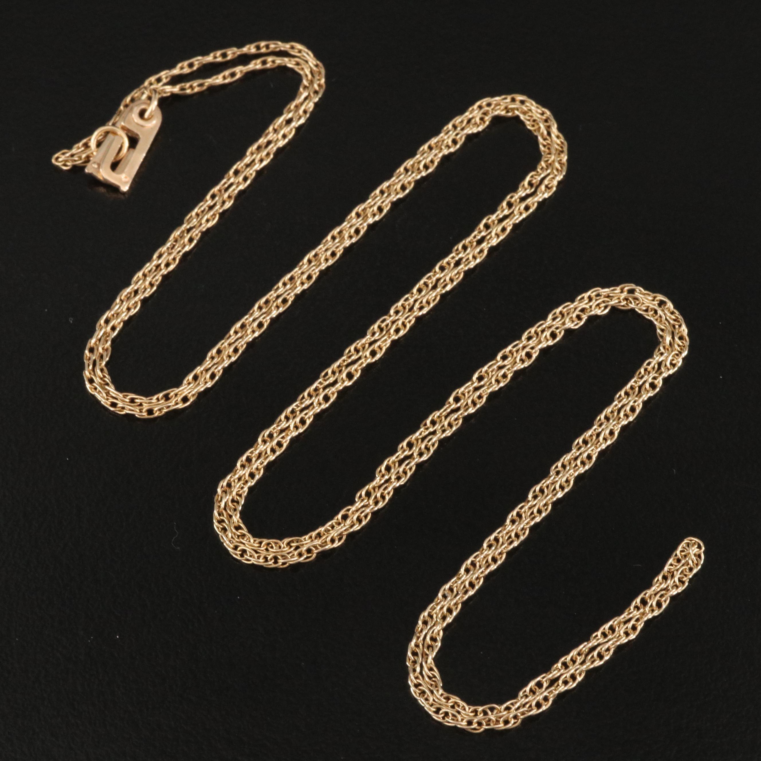 14K Rope Chain Necklace EBTH