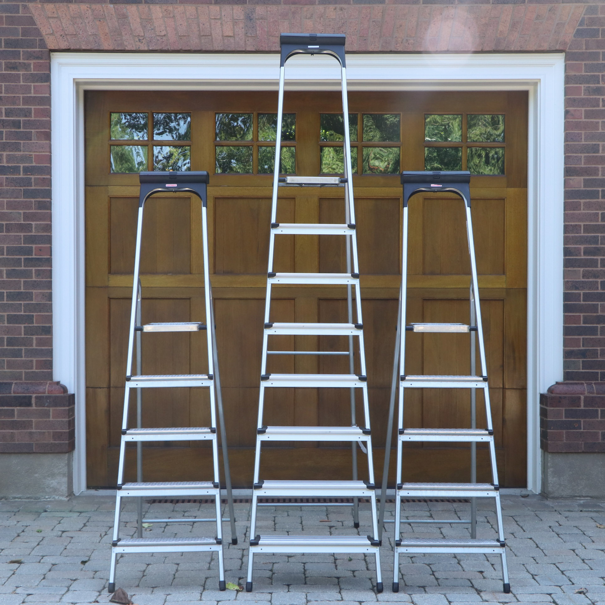3'6 Leifheit Aluminum Step Ladders and 5'8 Frontgate Aluminum Step