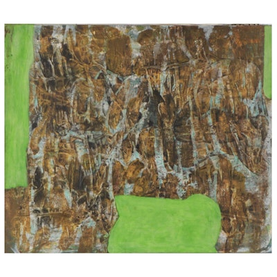 Don Stacy Large-Scale Abstract Oil Painting, 1980s