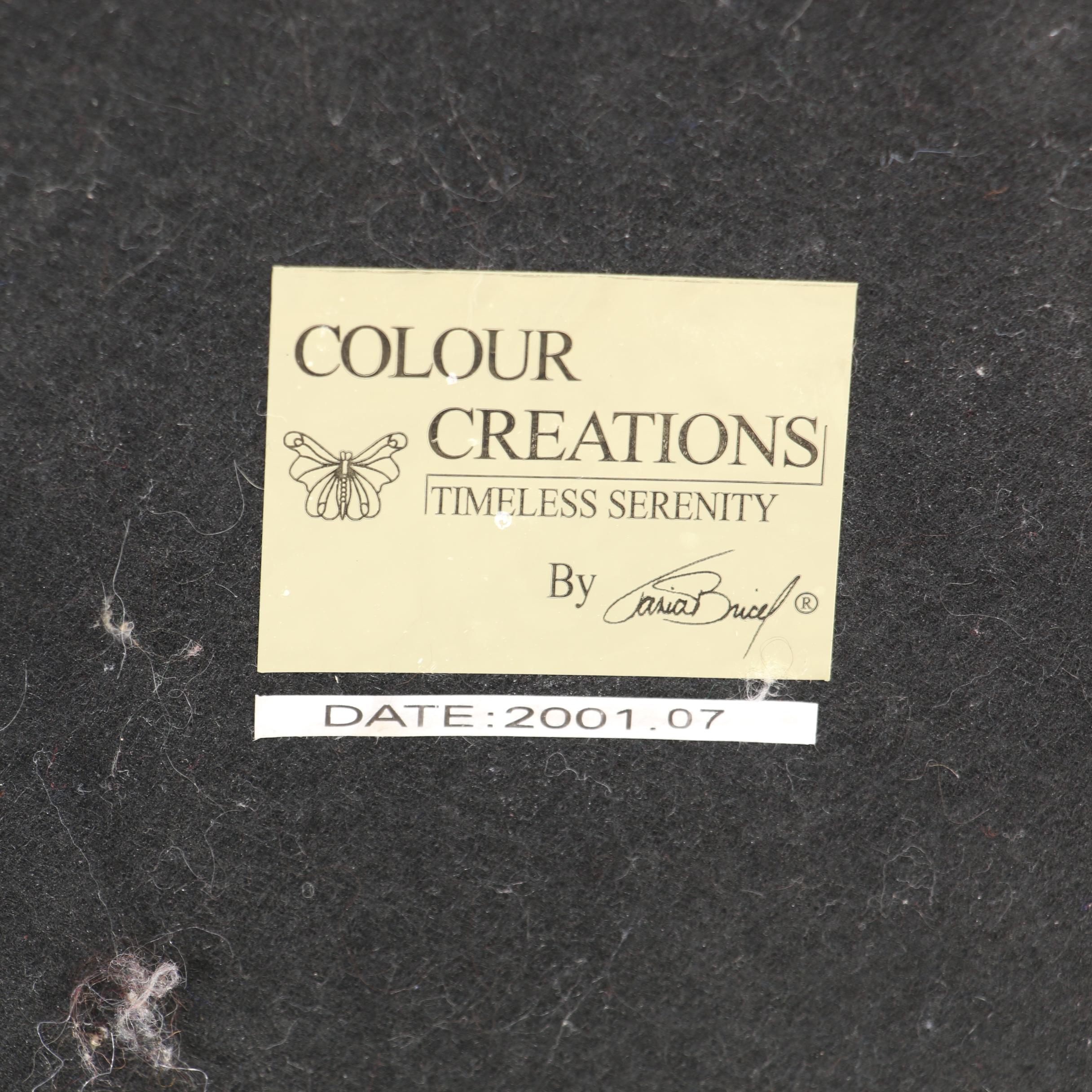 Colour Creations Timeless Serenity by Tania Bricel Slag Glass Lamp EBTH