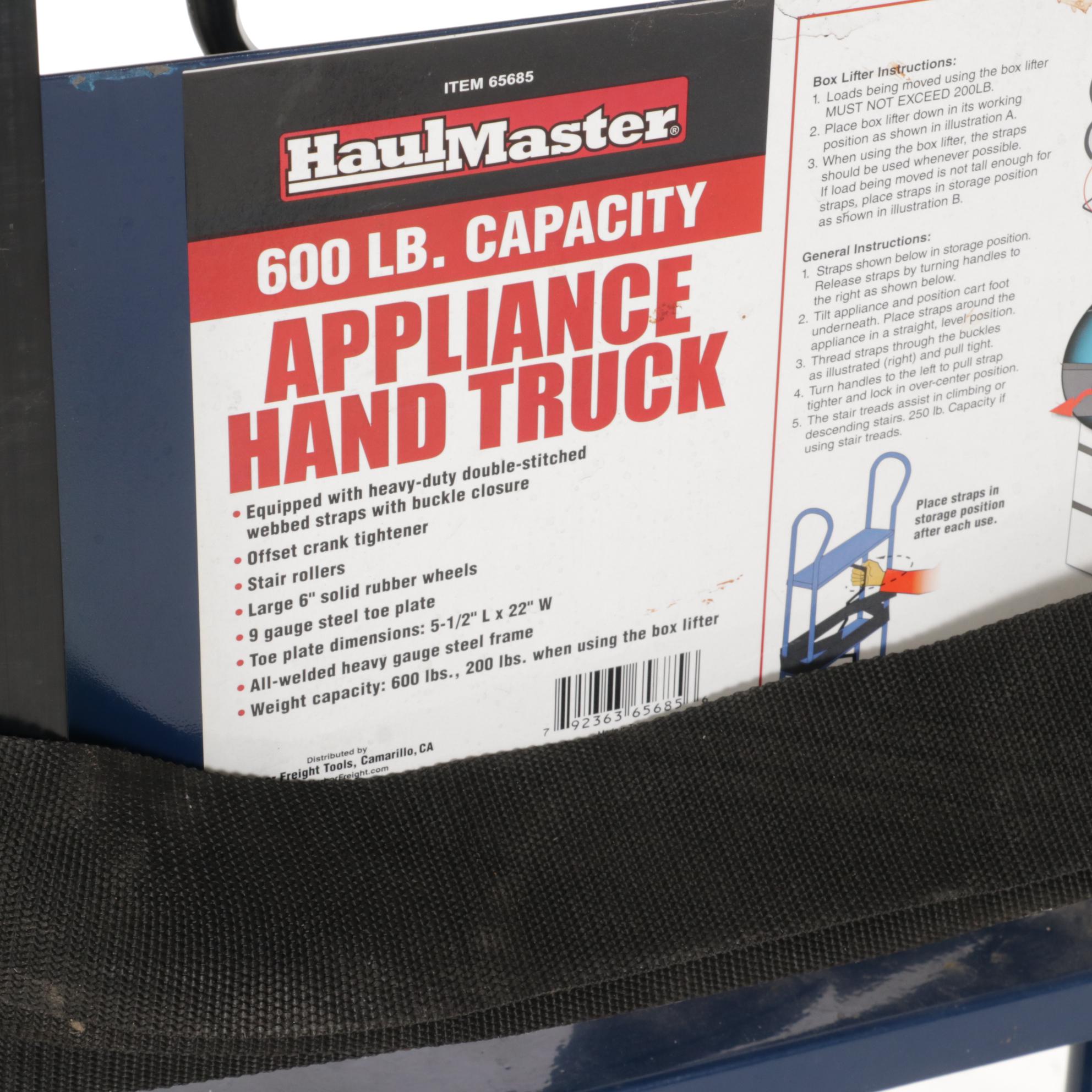 Haul Master 600 LB Appliance Hand Truck EBTH