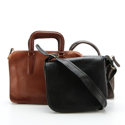 Coach Black and Brown Leather Handbags
