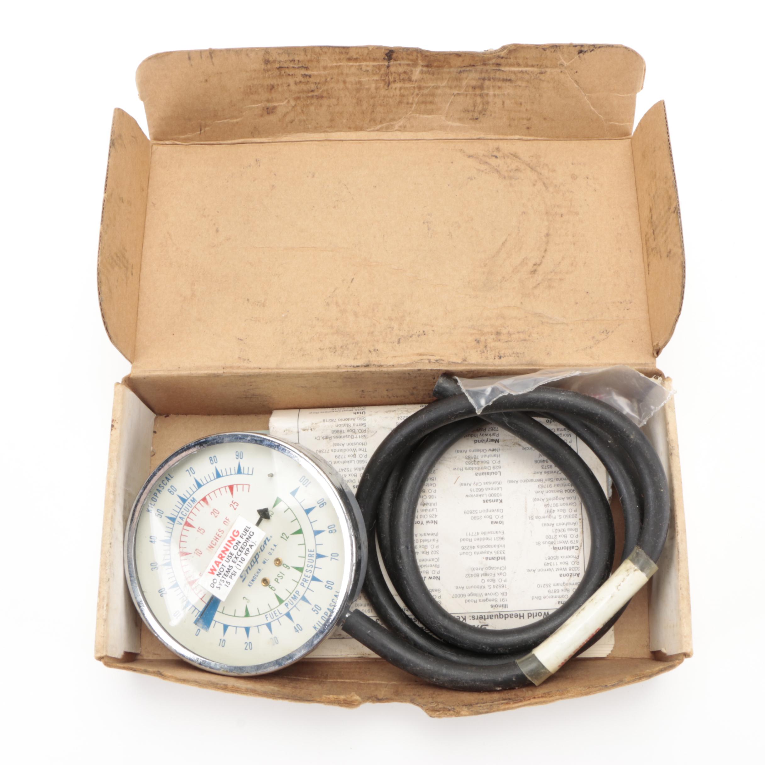 SnapOn Fuel Pump Pressure Gauge, Timing Light, and Cylinder Leakage