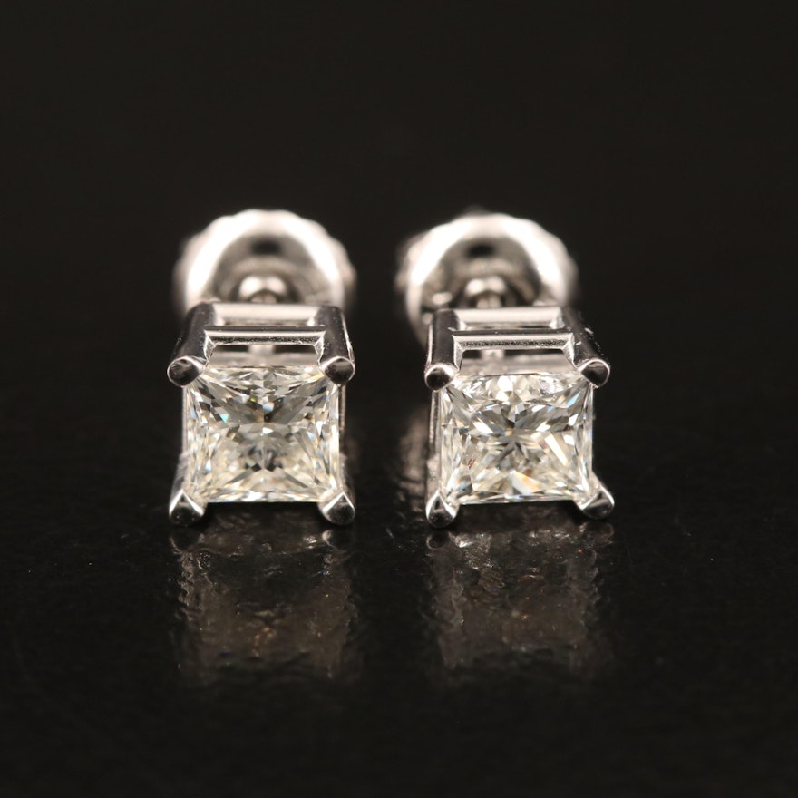 14K 0.90 CTW Diamond Stud Earrings