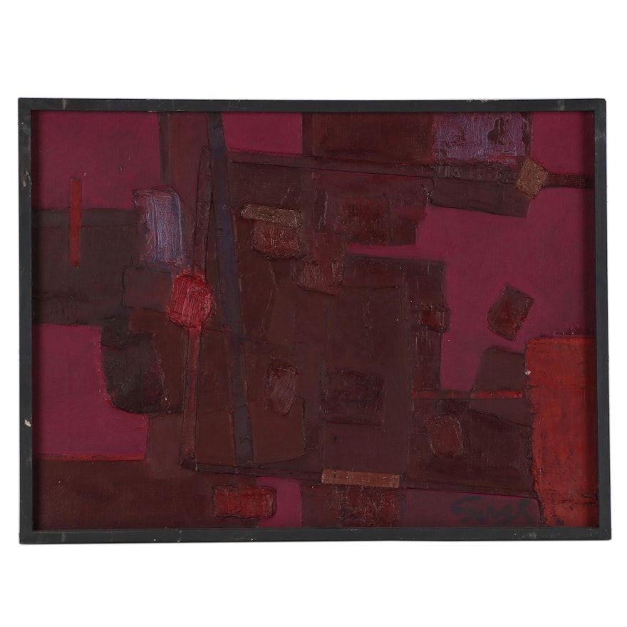 Walter Sorge Abstract Oil Painting, Circa 2000