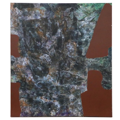 Don Stacy Large-Scale Abstract Oil Painting, Late 20th Century