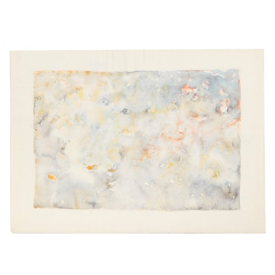 Walter Sorge Abstract Watercolor Painting, Late 20th Century