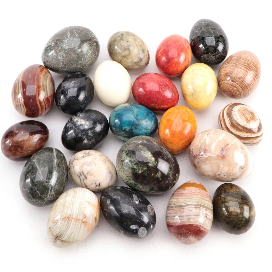 Jasper, Onyx and Other Polished Stone Eggs