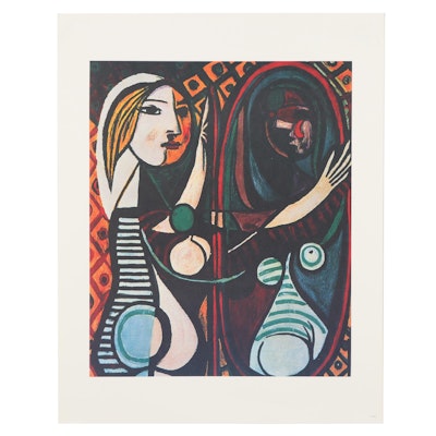 Offset Lithograph After Pablo Picasso "Girl Before a Mirror," 21st Century