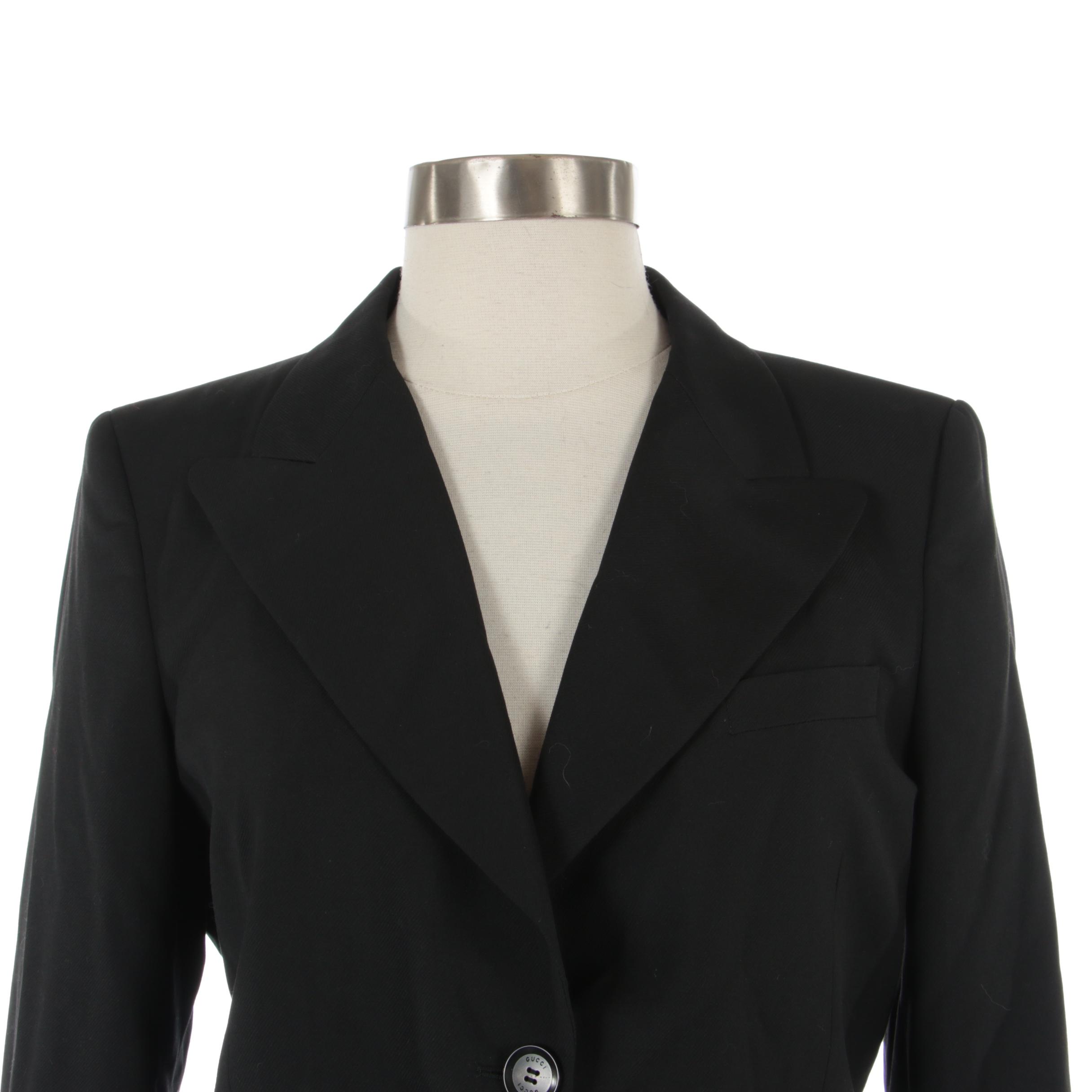 Gucci Uniform Jacket and Trousers in Black Wool EBTH