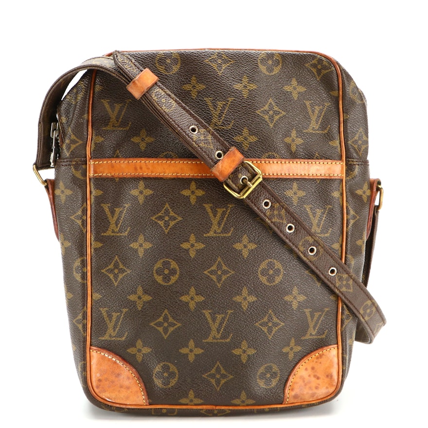 Louis Vuitton Danube Crossbody Bag in Monogram Canvas with Vachetta Leather Trim