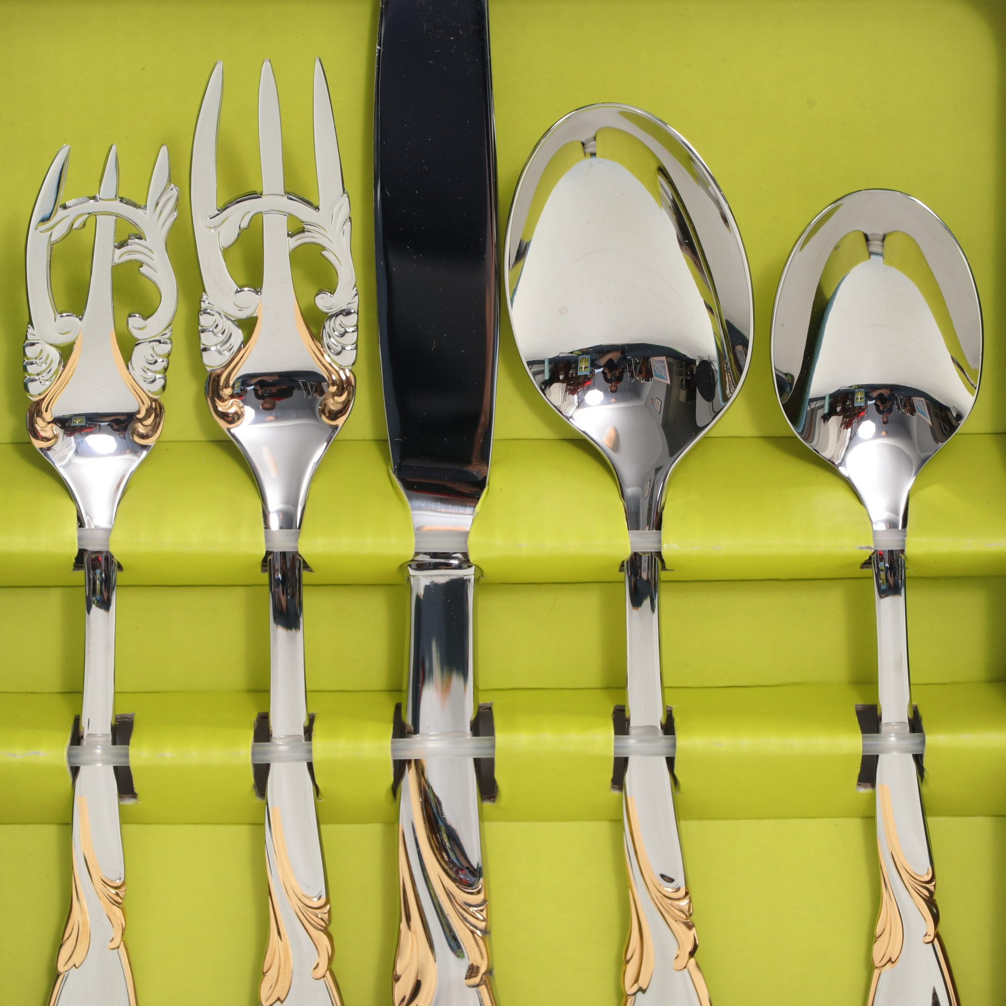 Yamazaki "Cache" Gold Accent Flatware EBTH